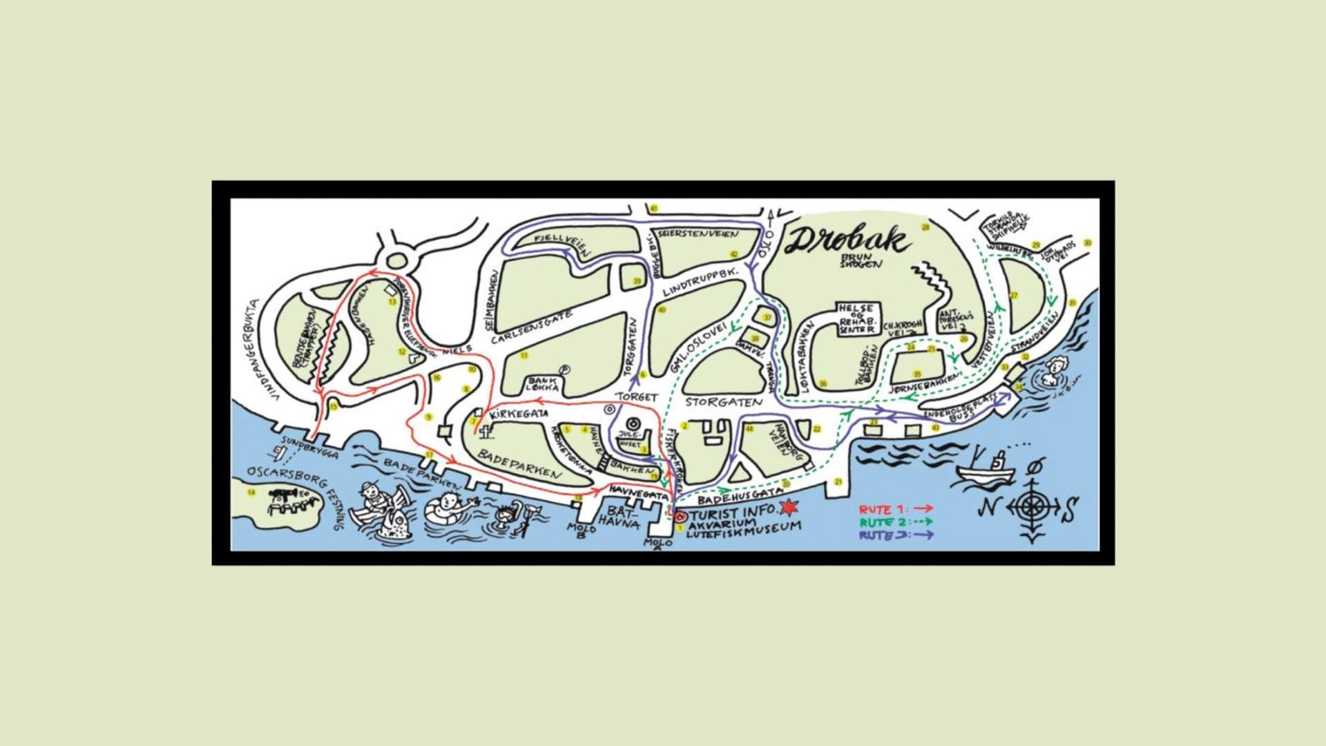 Rute 1, 2 og 3