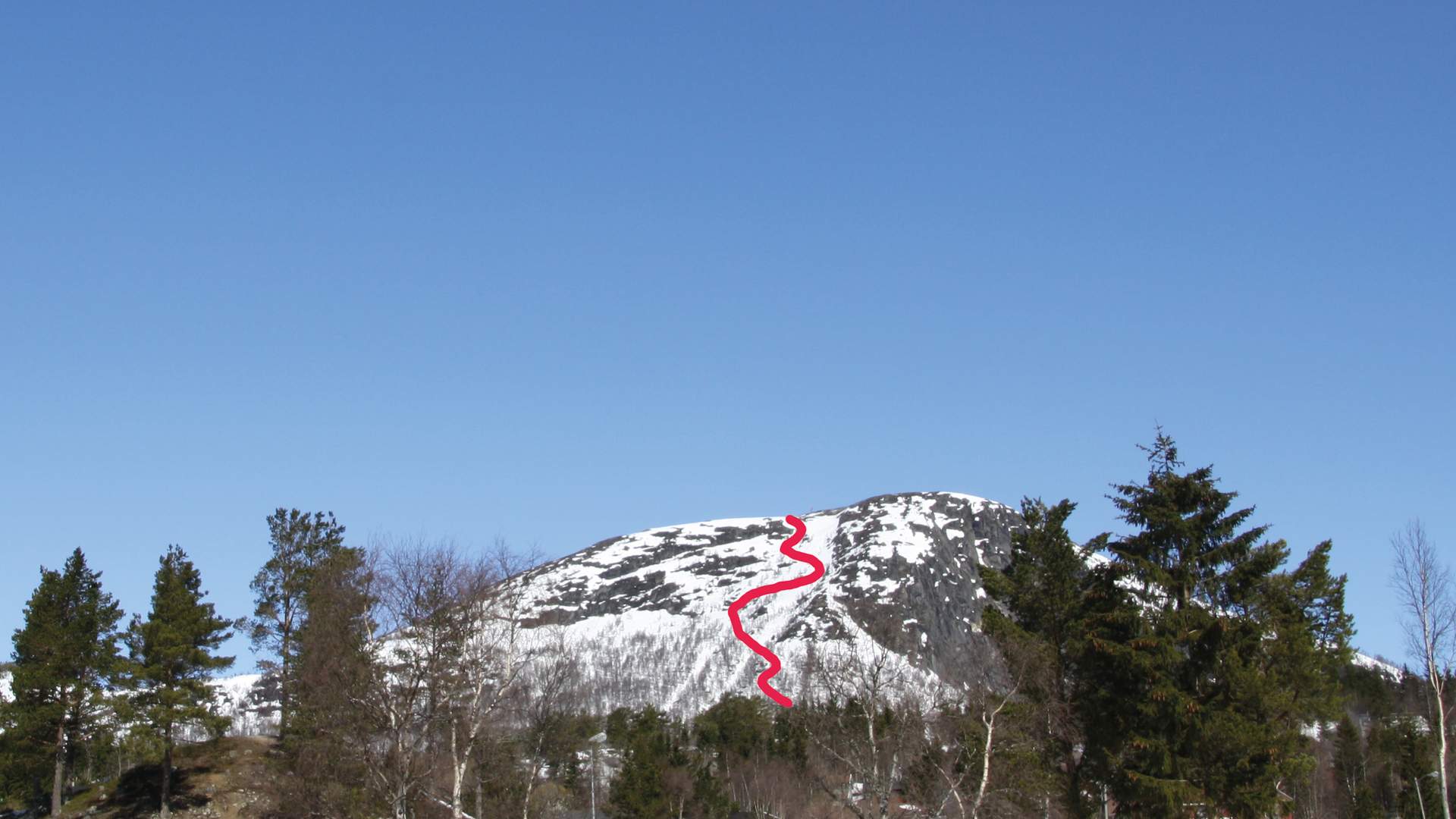 Vråstøylsfjellet opp