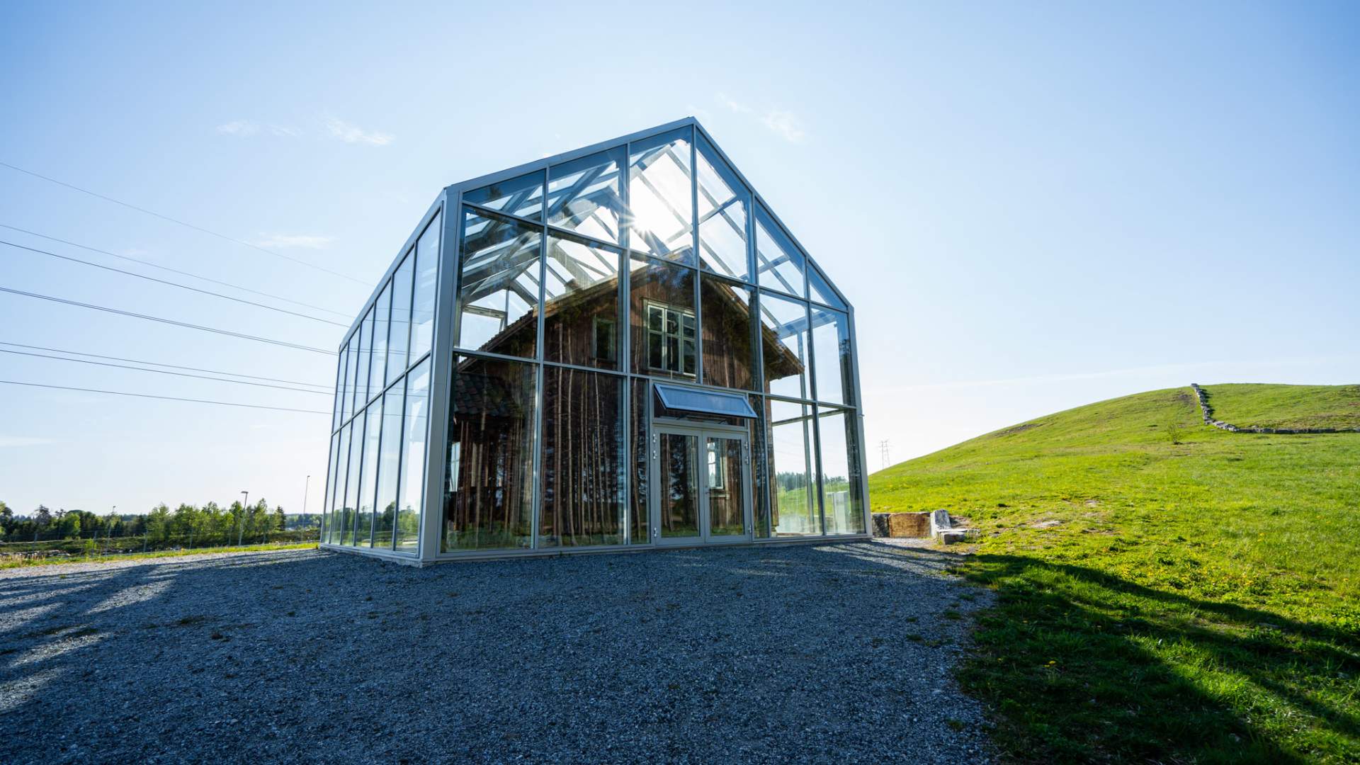 Vang-stua i glass og ramme