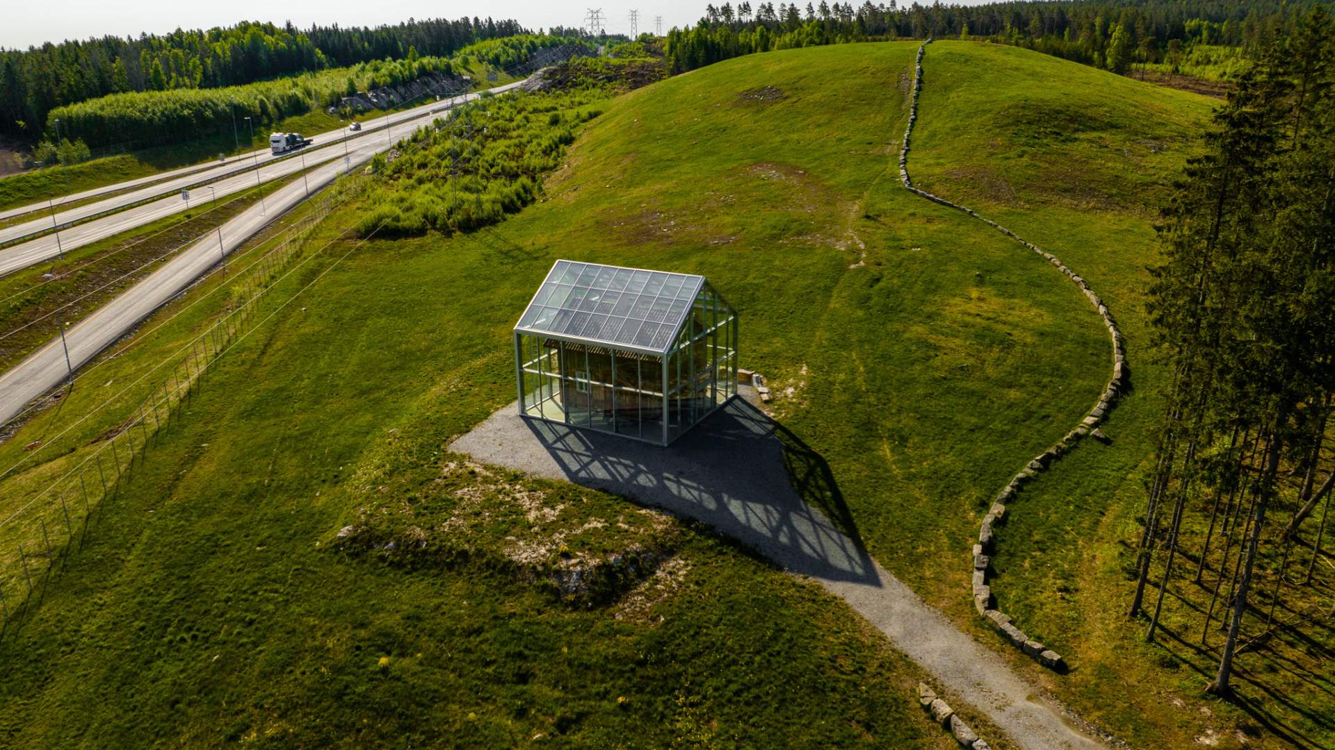 Vang-stua i glass og ramme