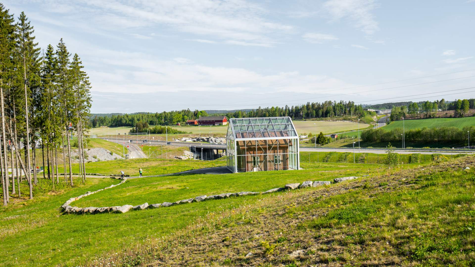Vang-stua i glass og ramme