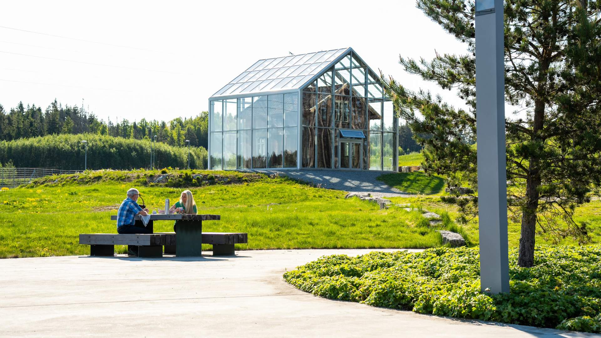 Vang-stua i glass og ramme