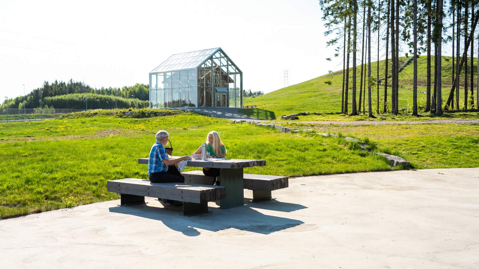 Vang-stua i glass og ramme