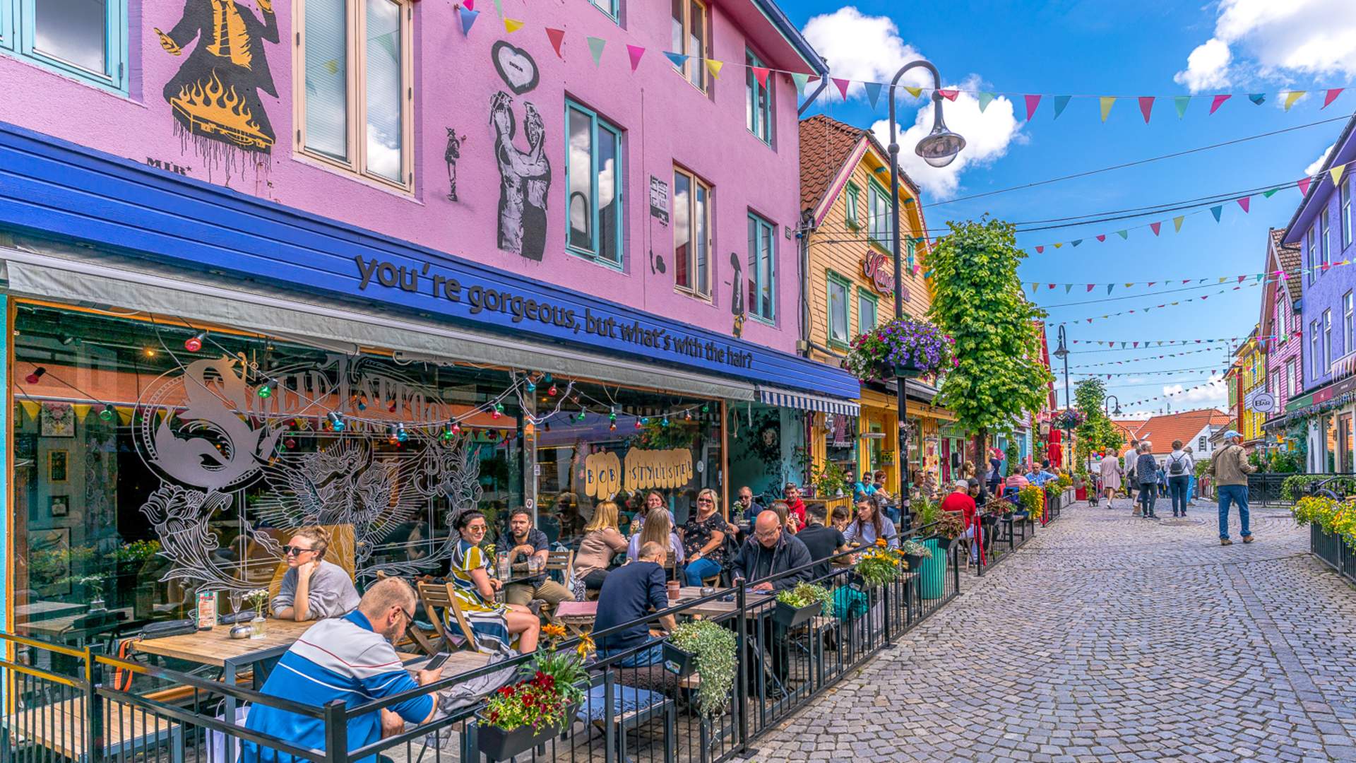 Fargegata in Stavanger _