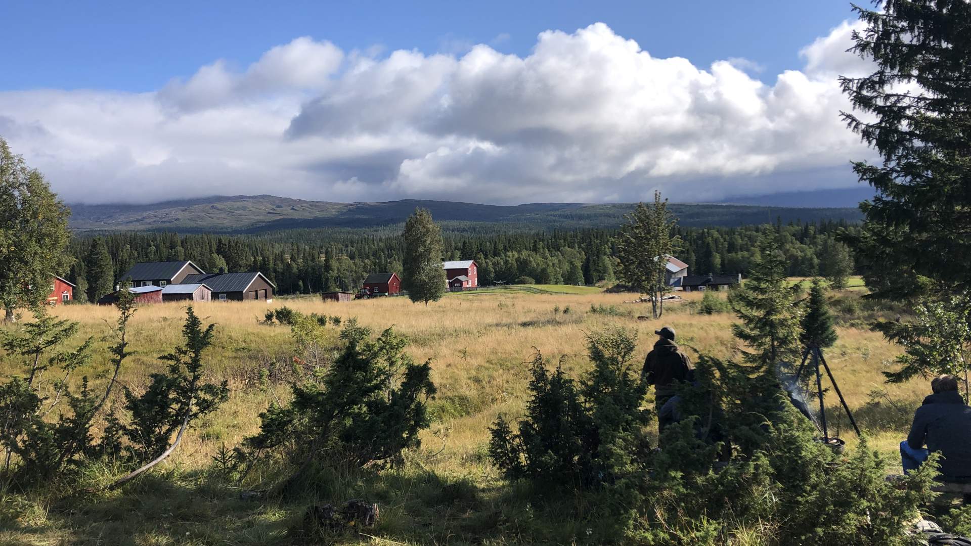 Utsikt fra trappa på Gammelstua
