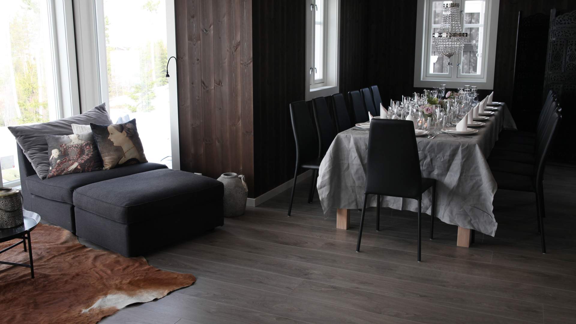 Mjøsli Lodge dekket bord