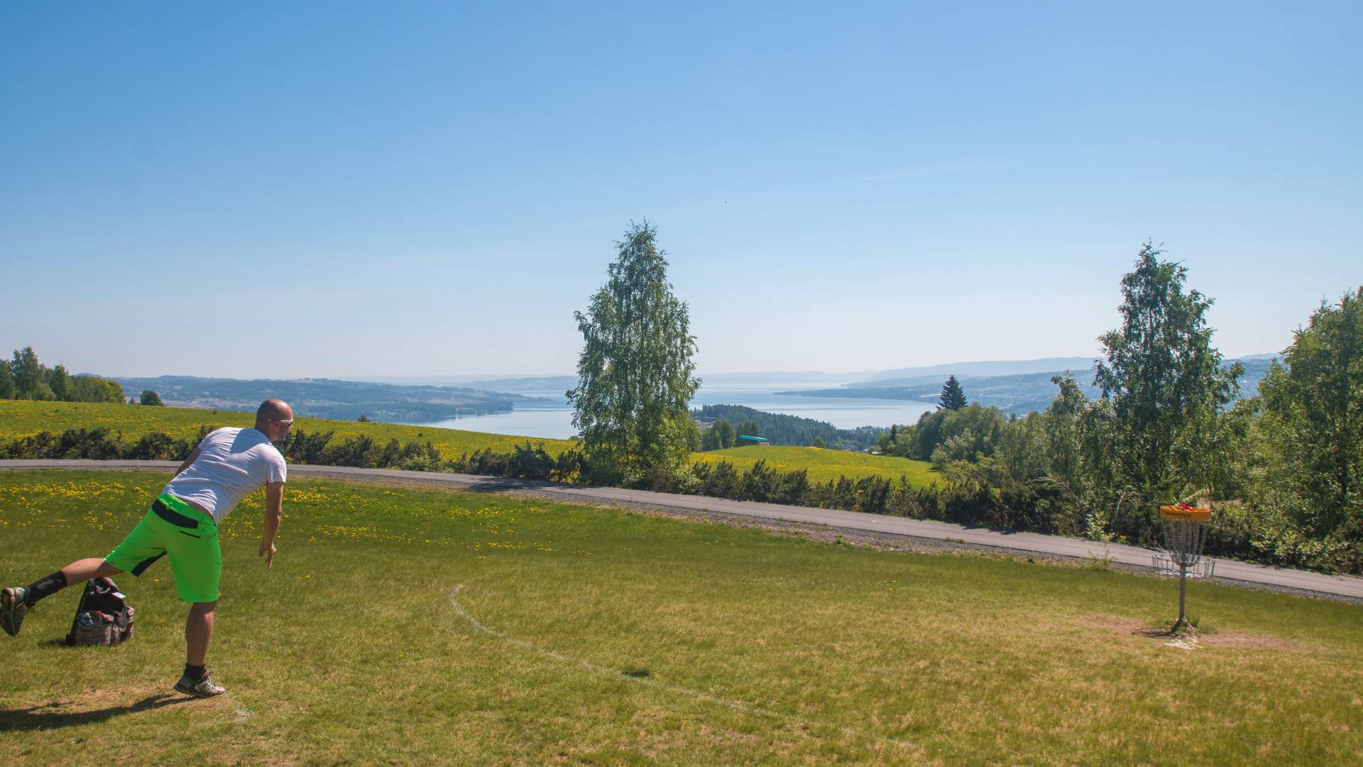 Frisbeegolf i Gjøvik - Anlegget på Øverby 1