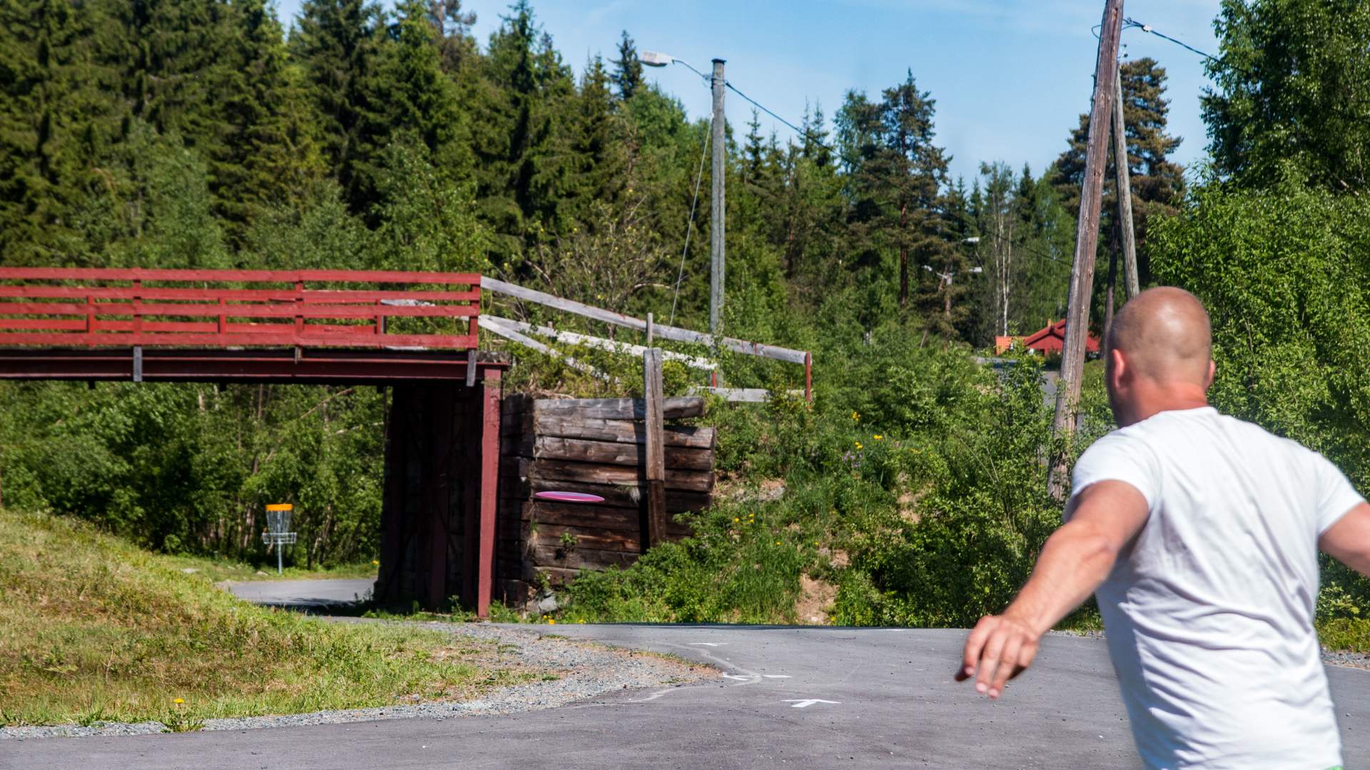 Frisbeegolf i Gjøvik - Anlegget på Øverby 5