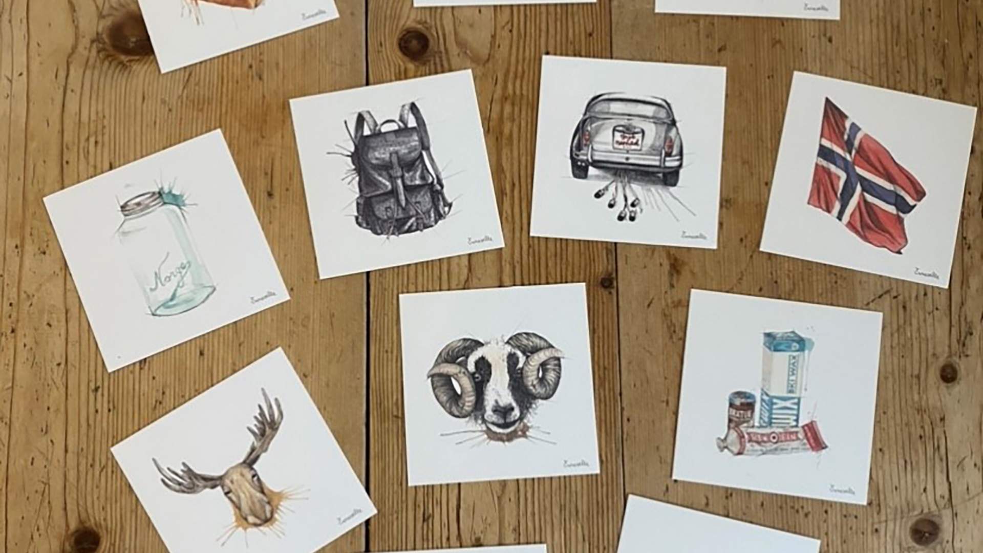 Inderøy Selsethloftet_ Kunstkort fra Emeselle