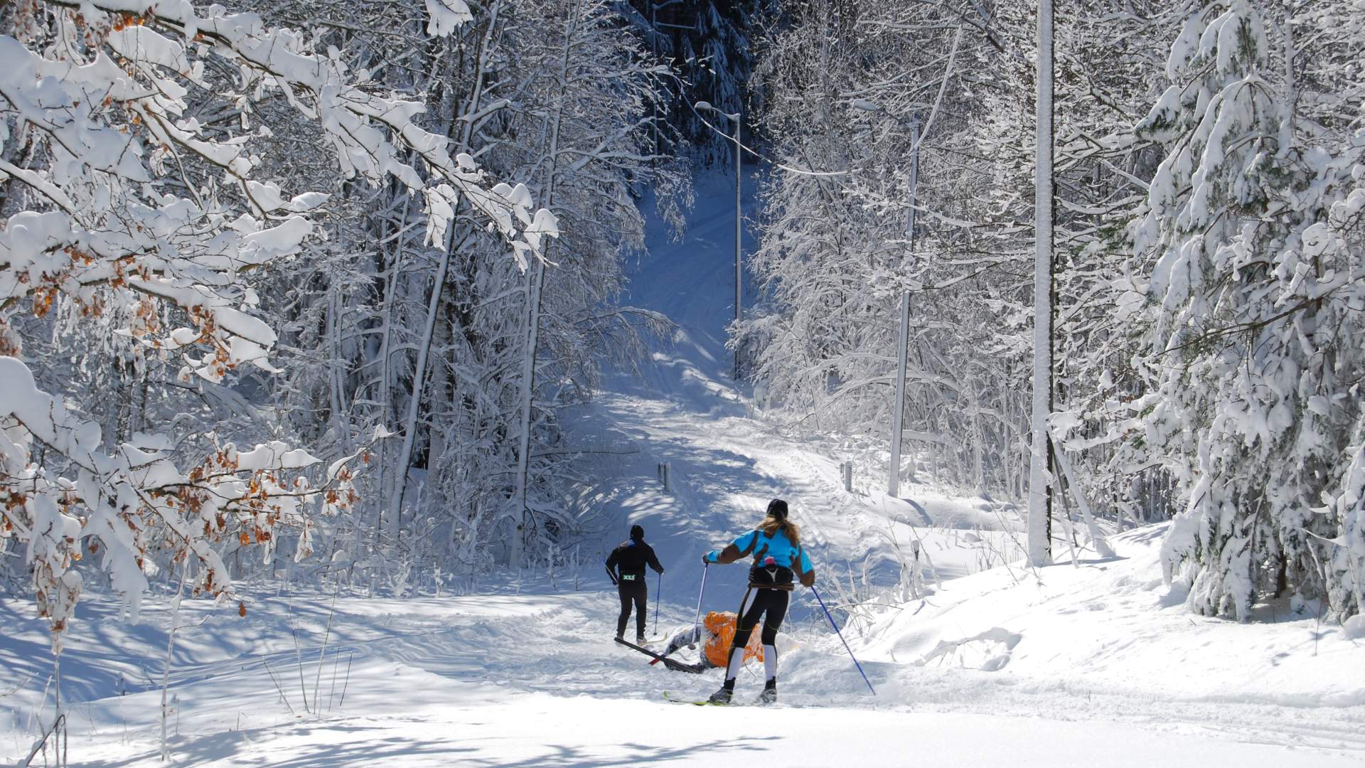 På ski på Dømmesmoen