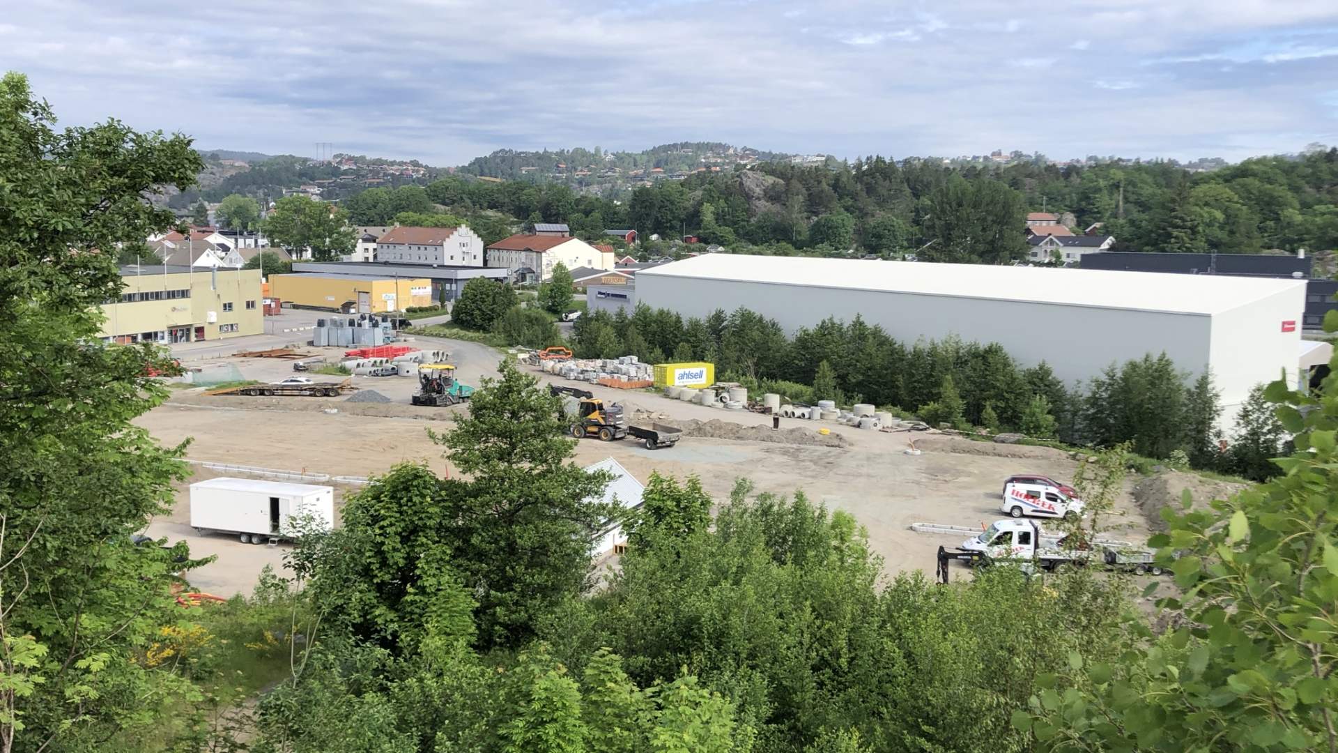 Kongsgård bobilparkering før ferdigstillelse