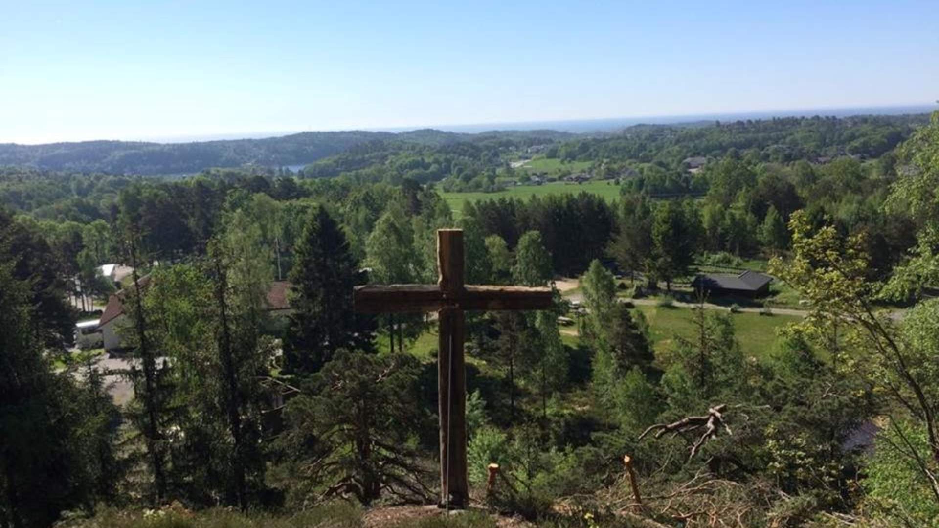 Utsikt fra toppen av Bibelstien Fjæreheia