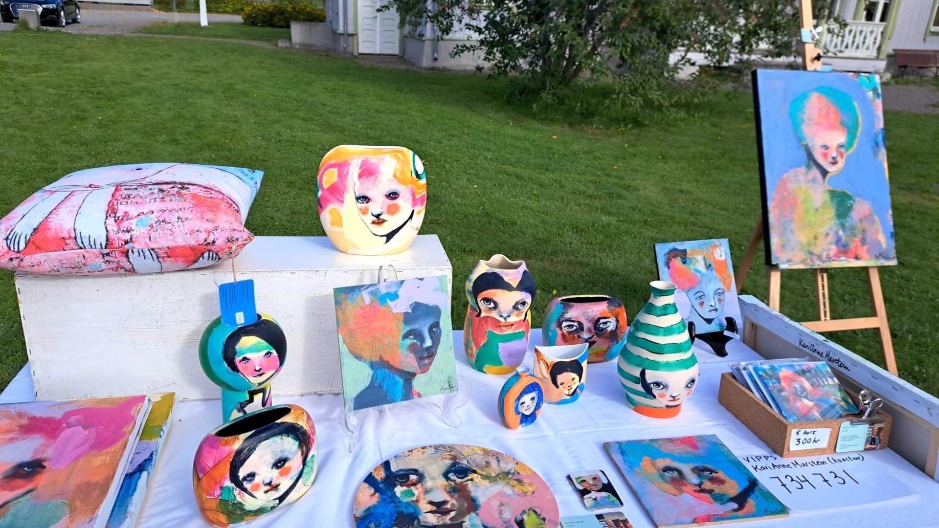 Kunst pa° Flomvollen detaljfoto foto Kari Anne Marstein