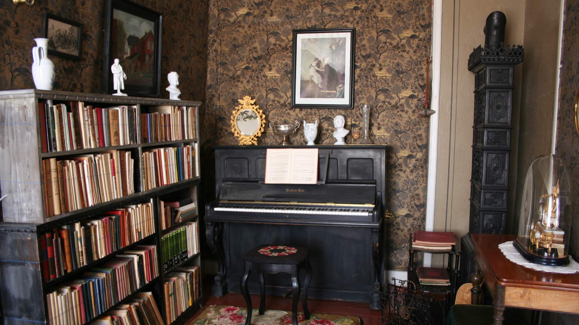 Musikkværelse i Aamodts leilighet, Kongsvinger museum