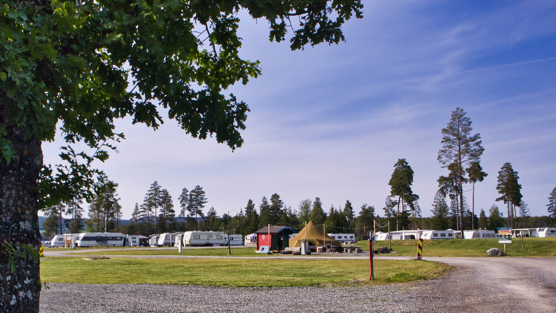 Campingvogner på Odin Camping