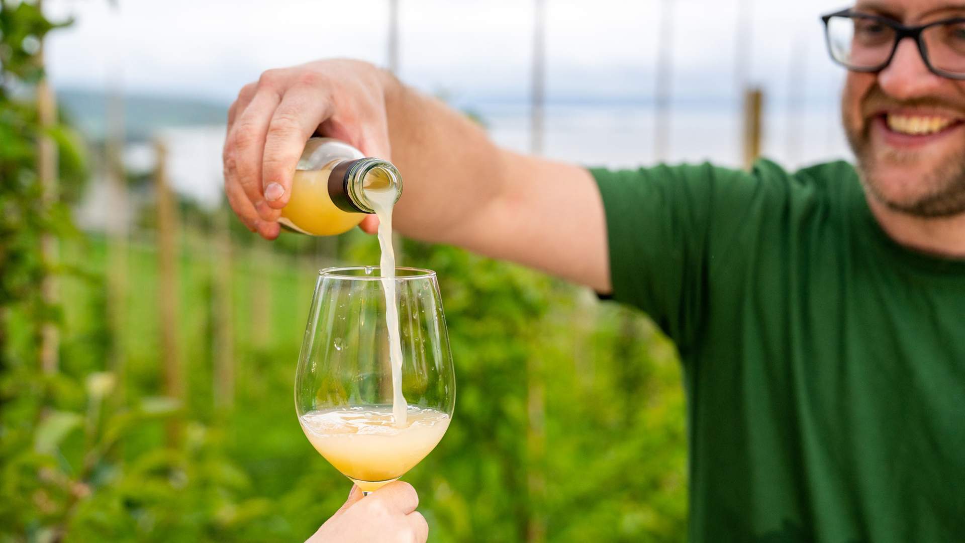 Pouring apple juice into glass-Fredrik Ahlsen - Maverix WEB
