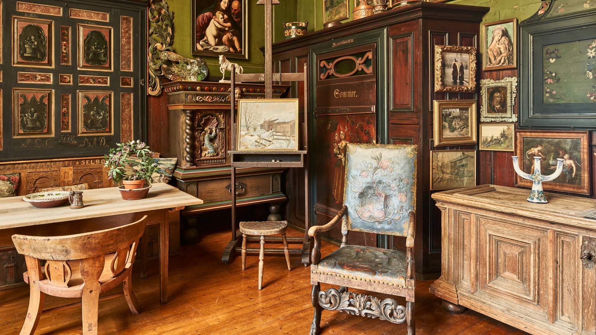 Asker Museum kunstnerhjem inne