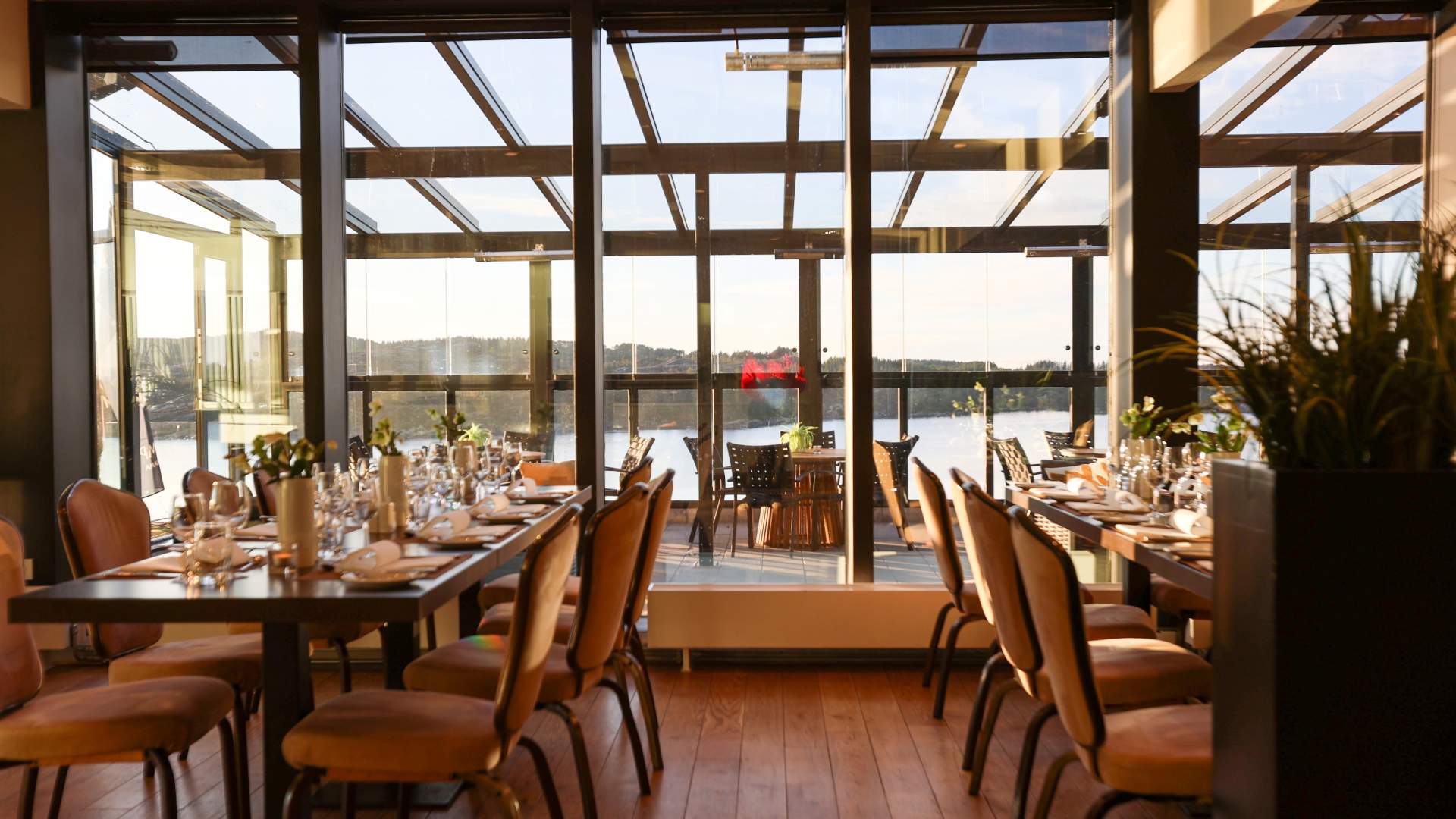 Restaurant med panorama utsikt