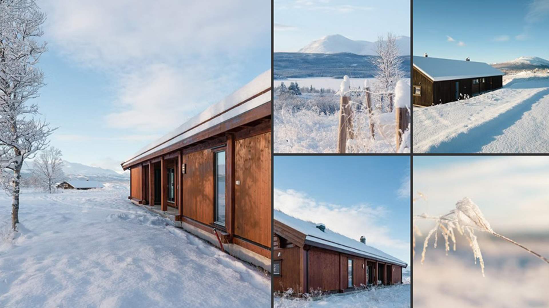 Nøsen Yoga og Fjellhotell hytter vinter utvendig