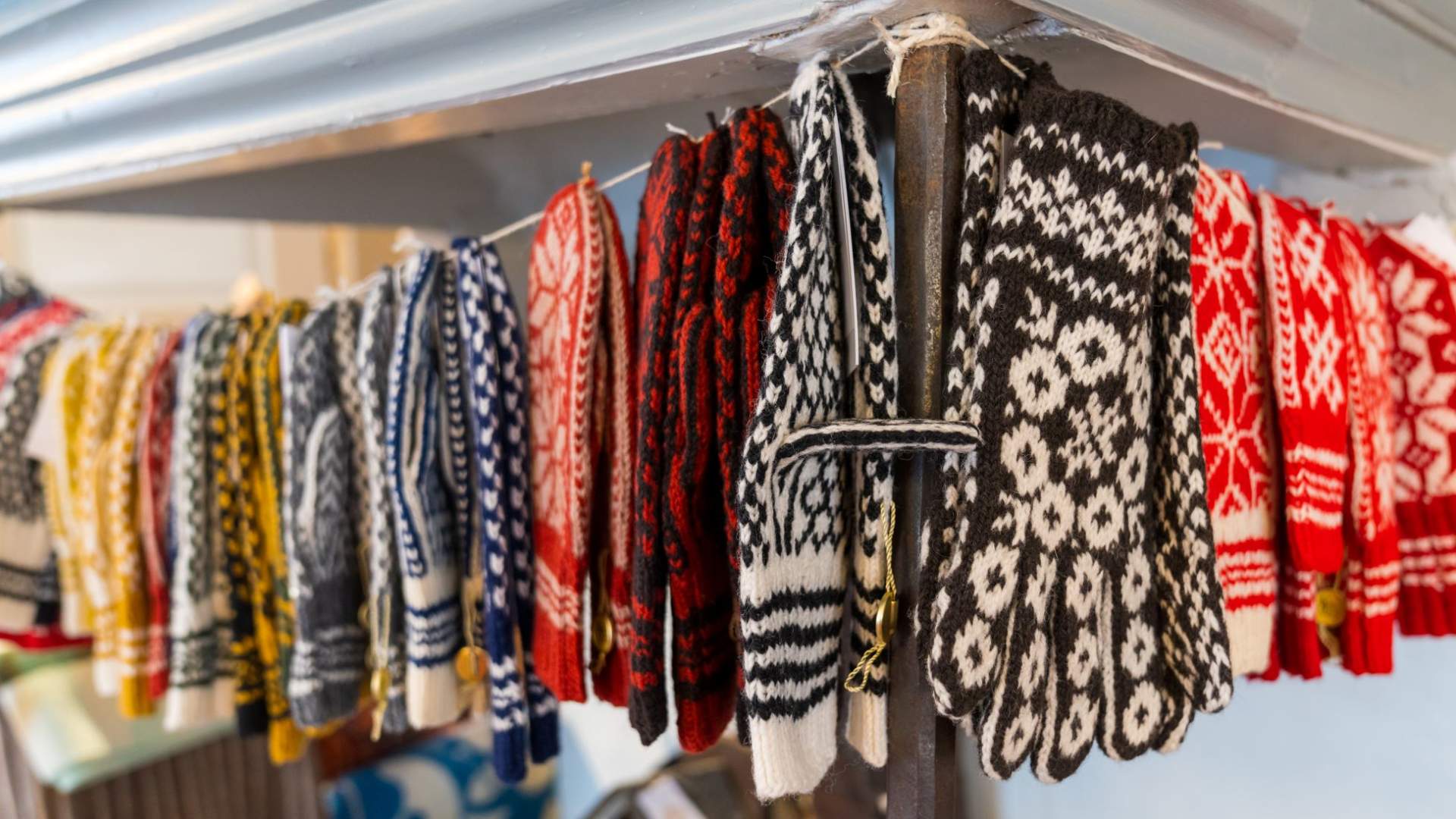 Selbu mittens with different patterns