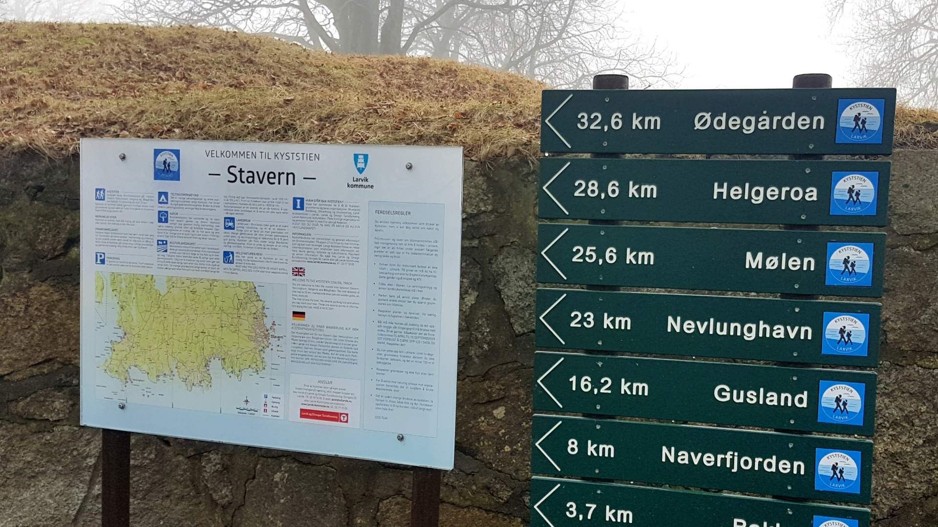 Skilt kyststien Stavern