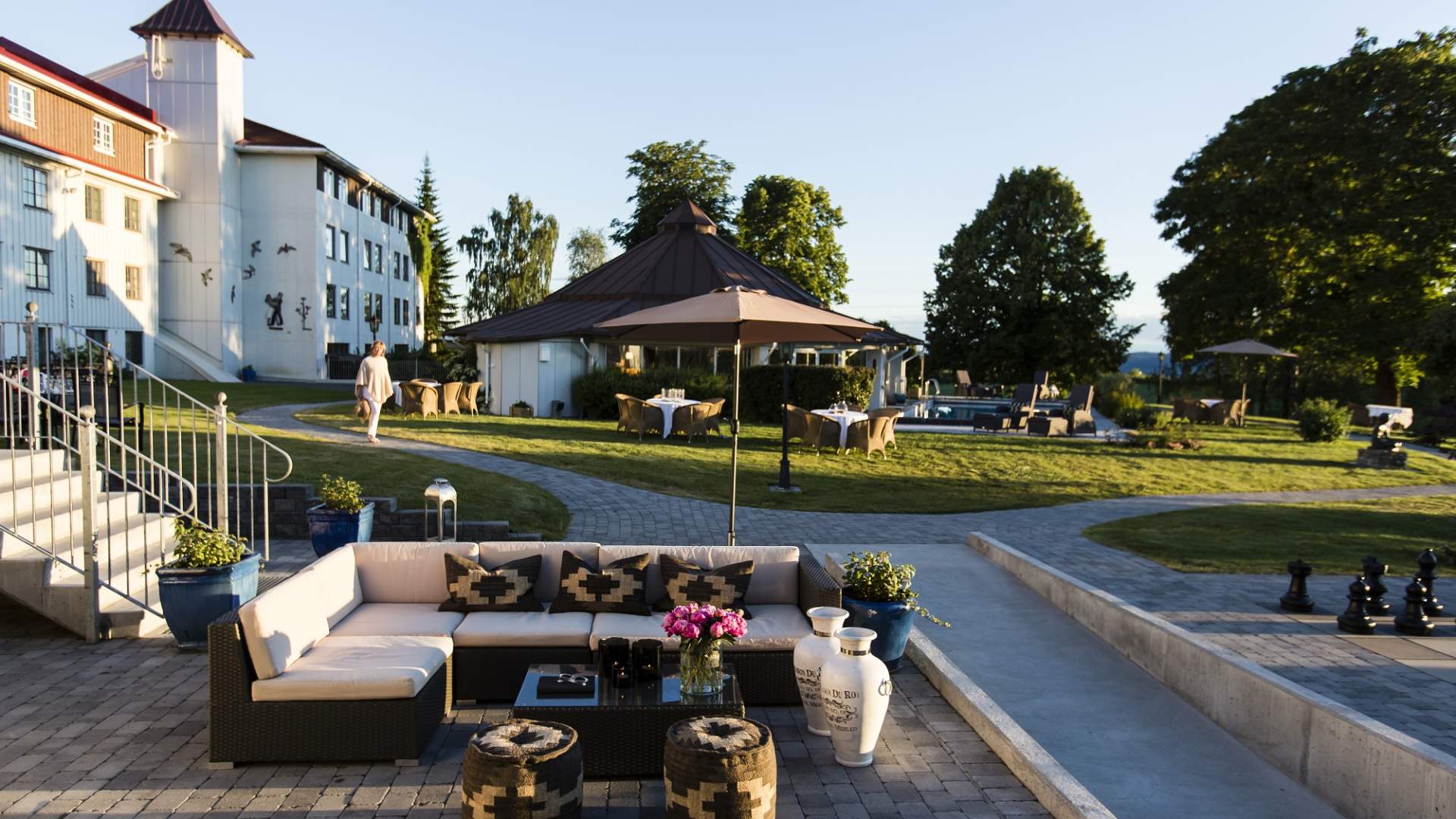 Klekken hotel uteområde