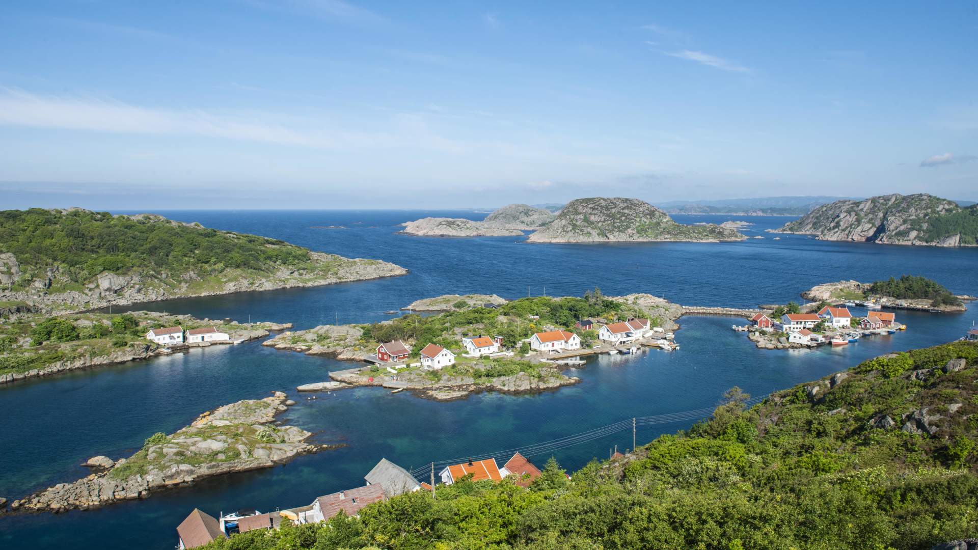 Utsikt Vakthusheia, Korshamn, Lyngdal