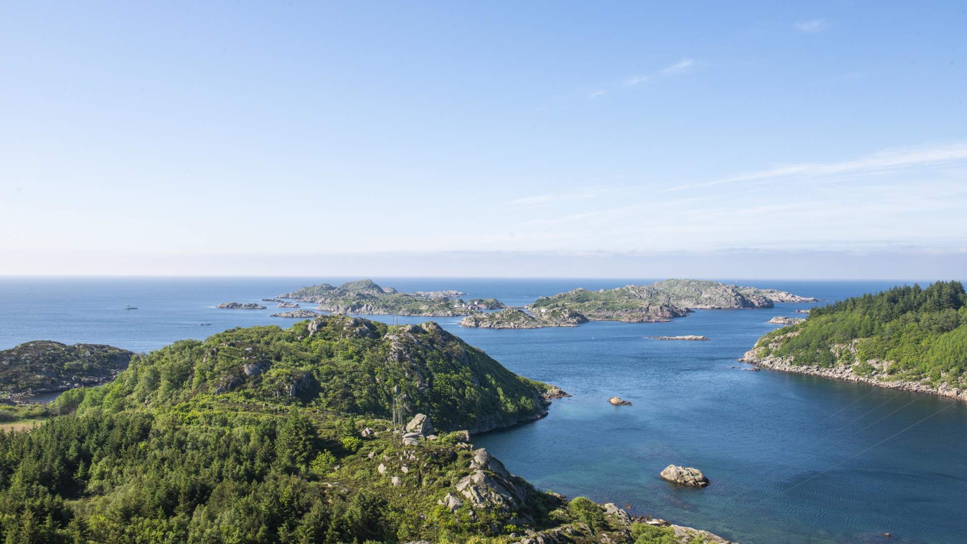 Utsikt til Sælør fra Vakthusheia, Korshamn