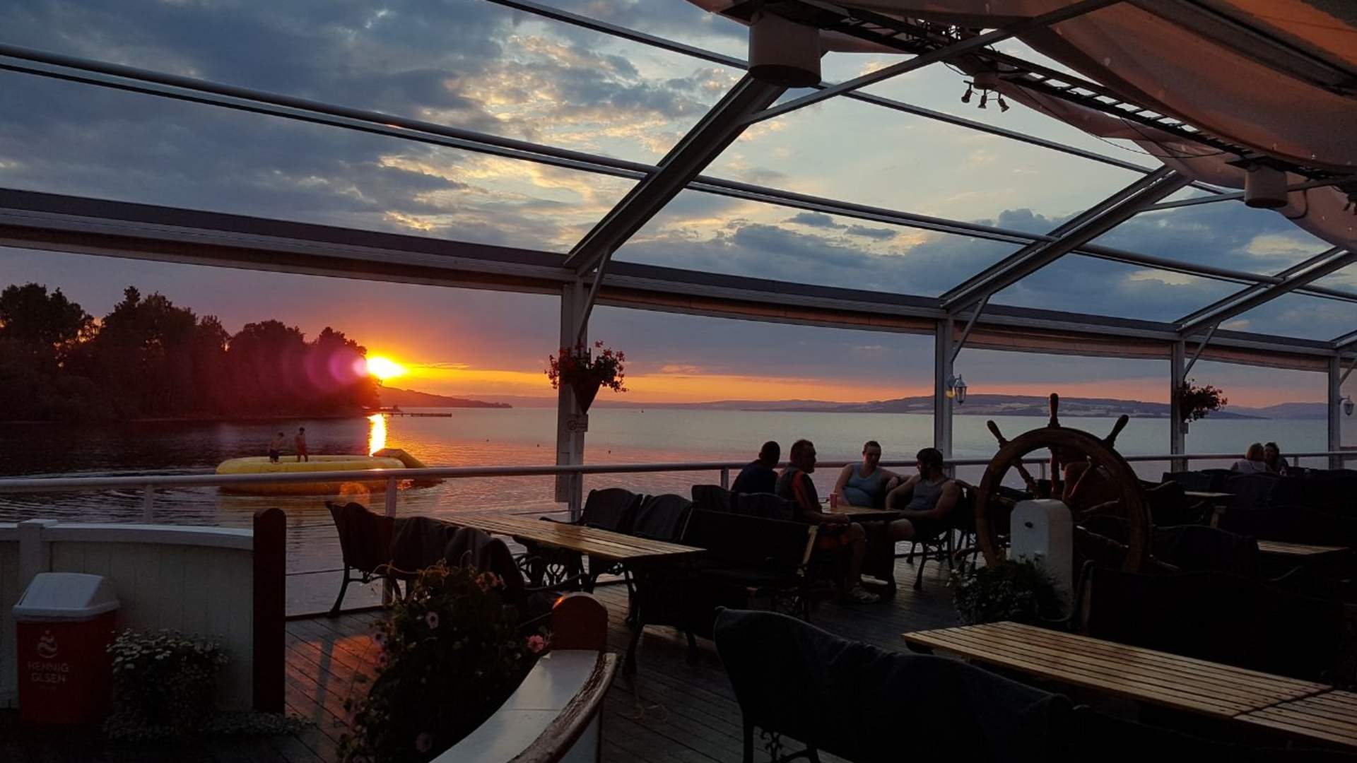Solnedgang på Viken II i Evjua Strandpark