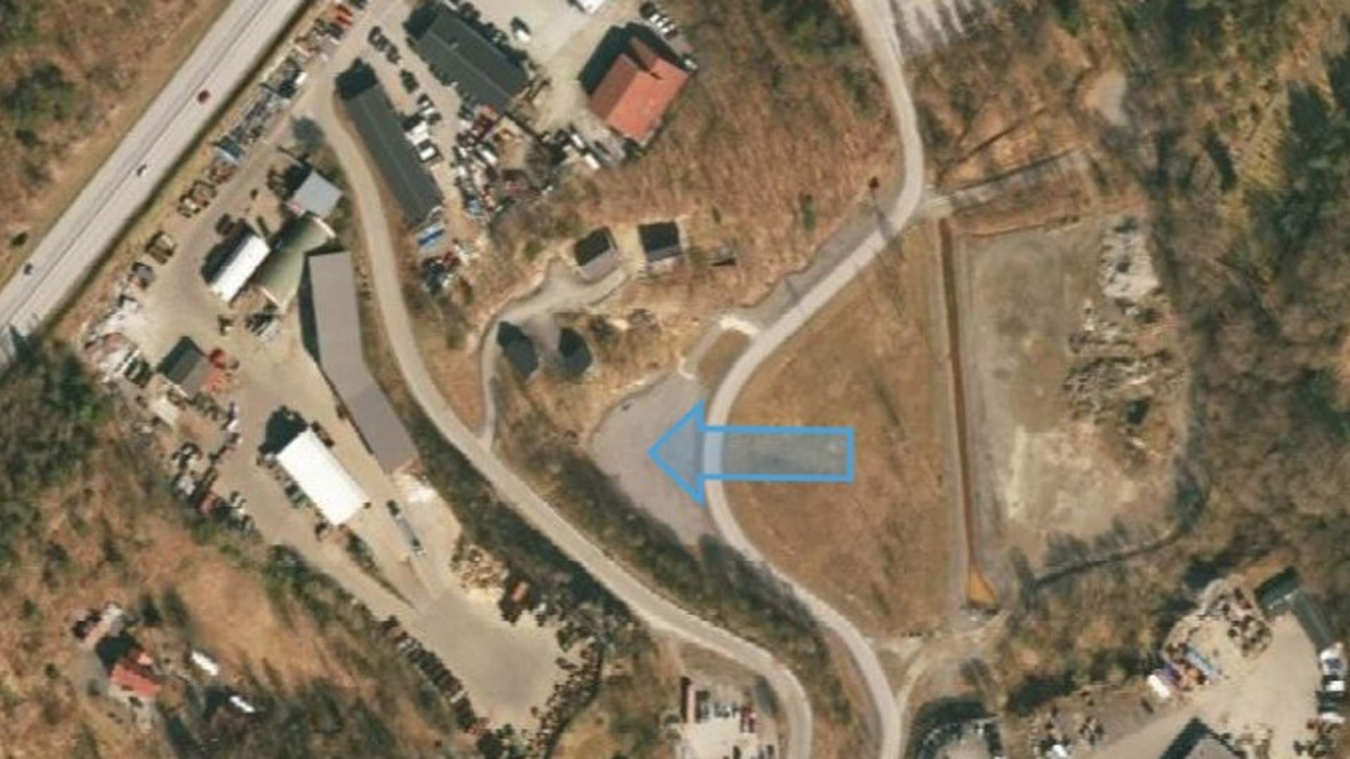 bobilparkering Høgedal flyfoto