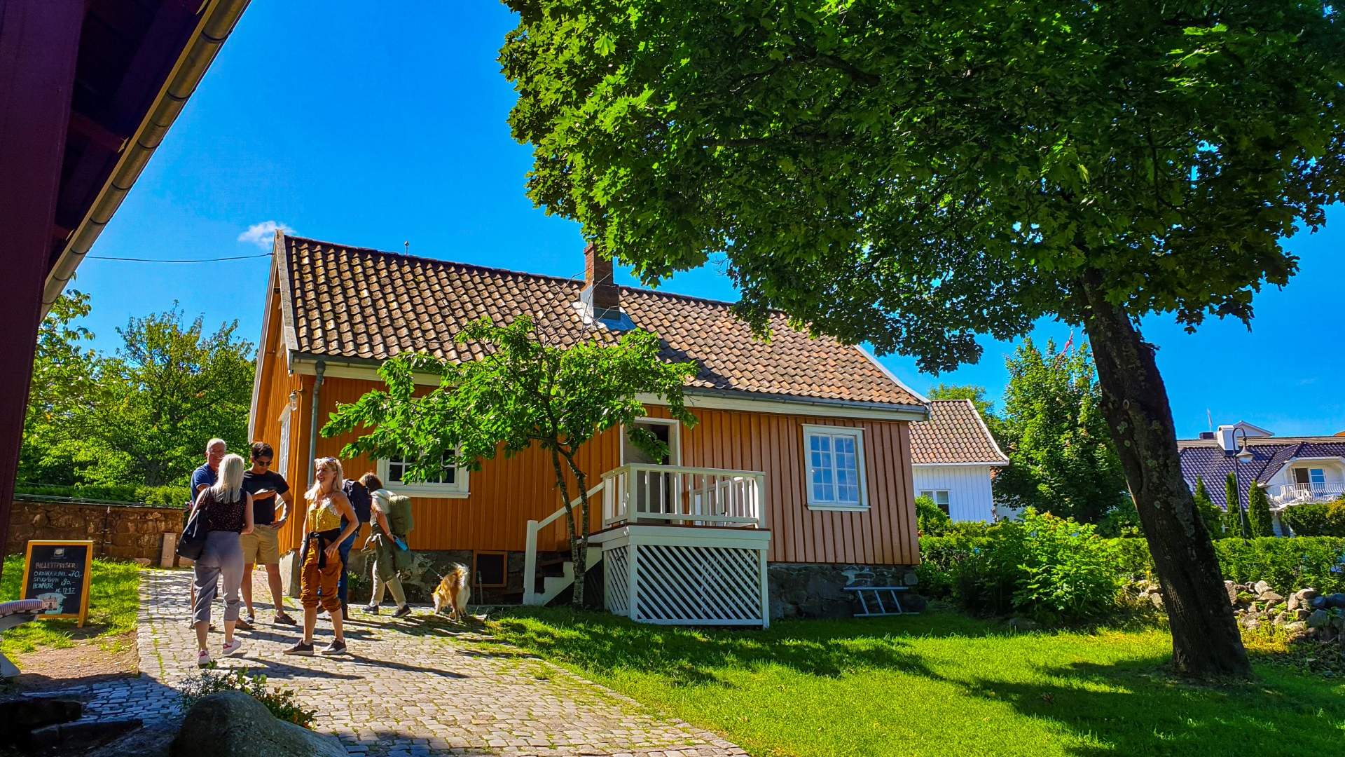 Besøkende ved Munchs Hus Foto: Hanne Bergy Olsen