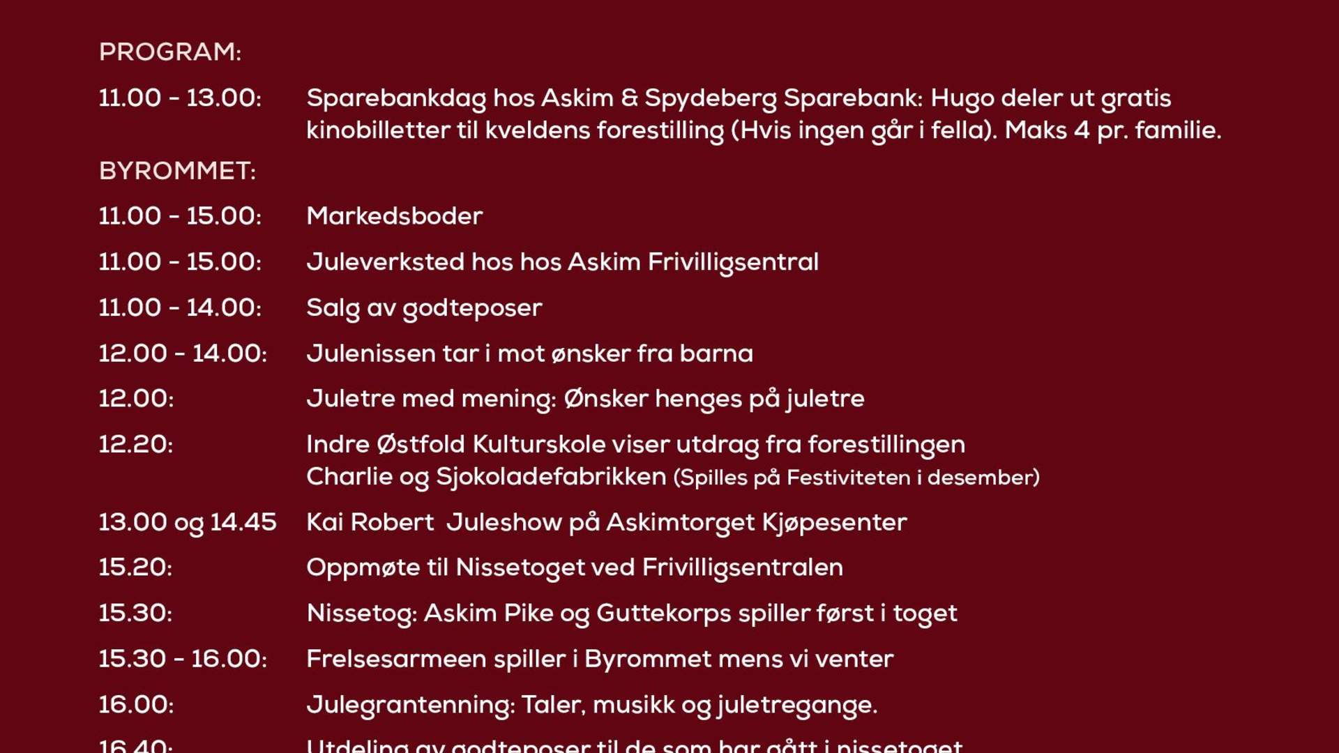 Julegateåpning Askim 2025