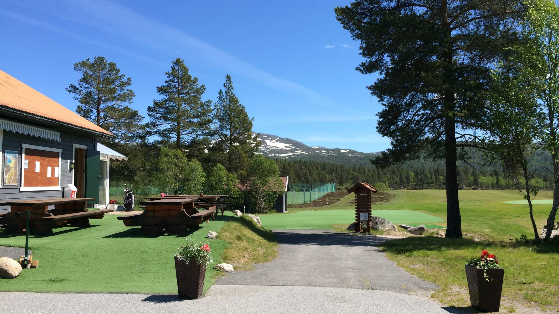 Inngang til Ørnefjell Golfbane