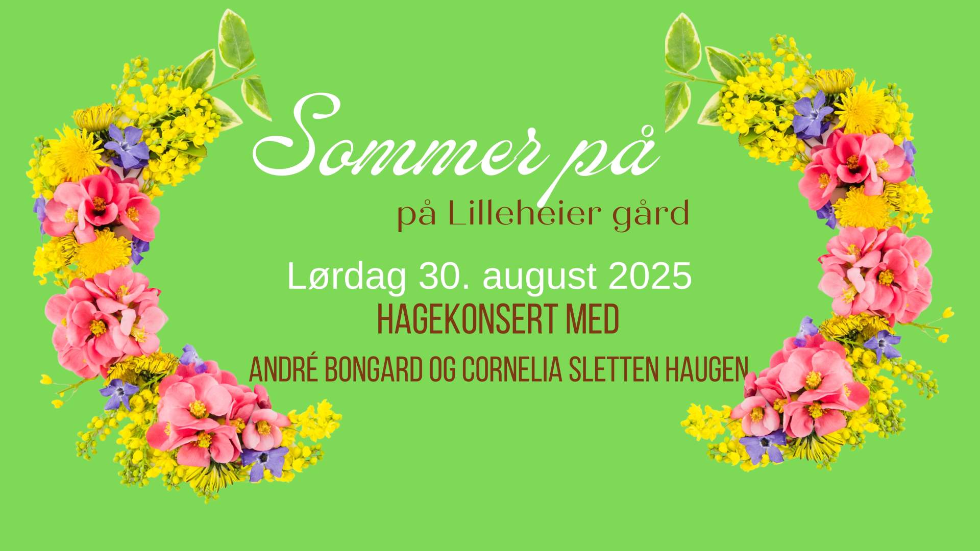 Hagekonsert med André Bongard og Cornelia Sletten Haugen