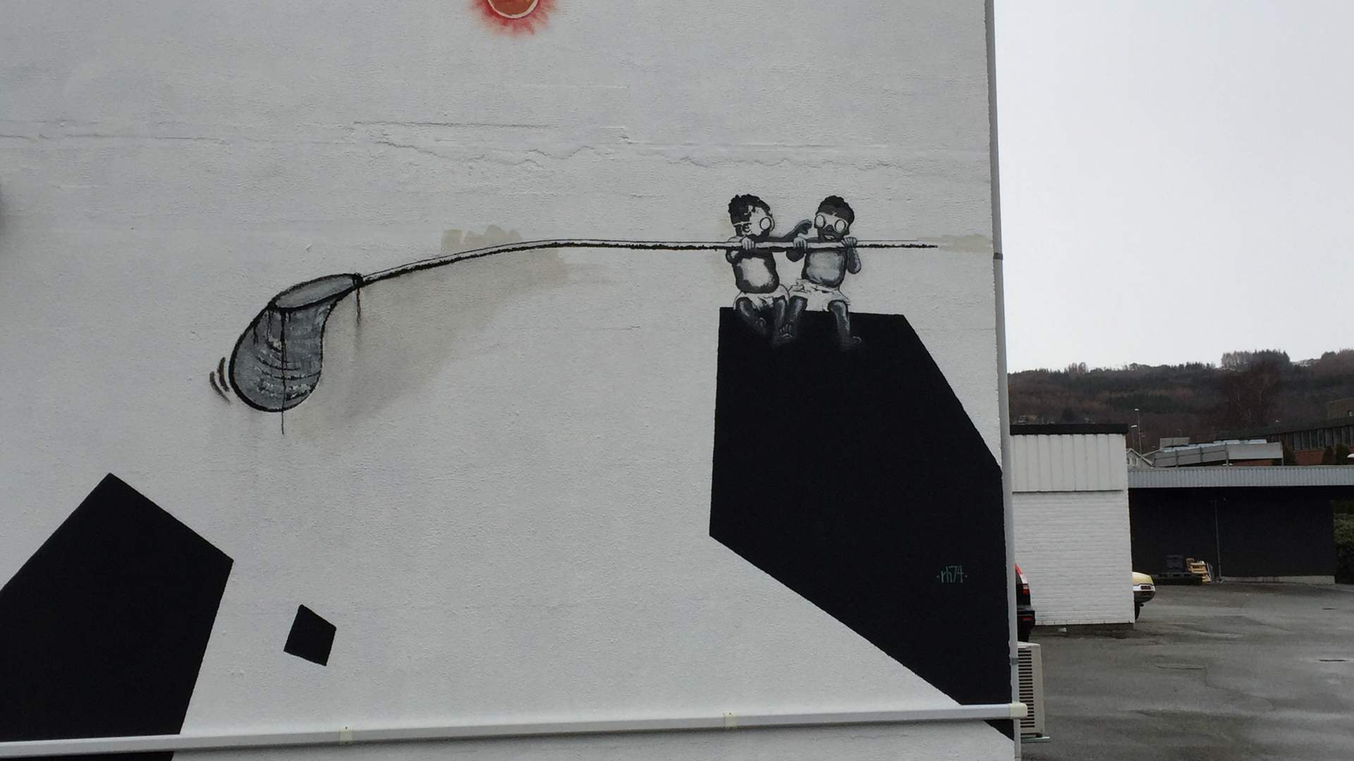 Straßenkunst auf Jørpeland