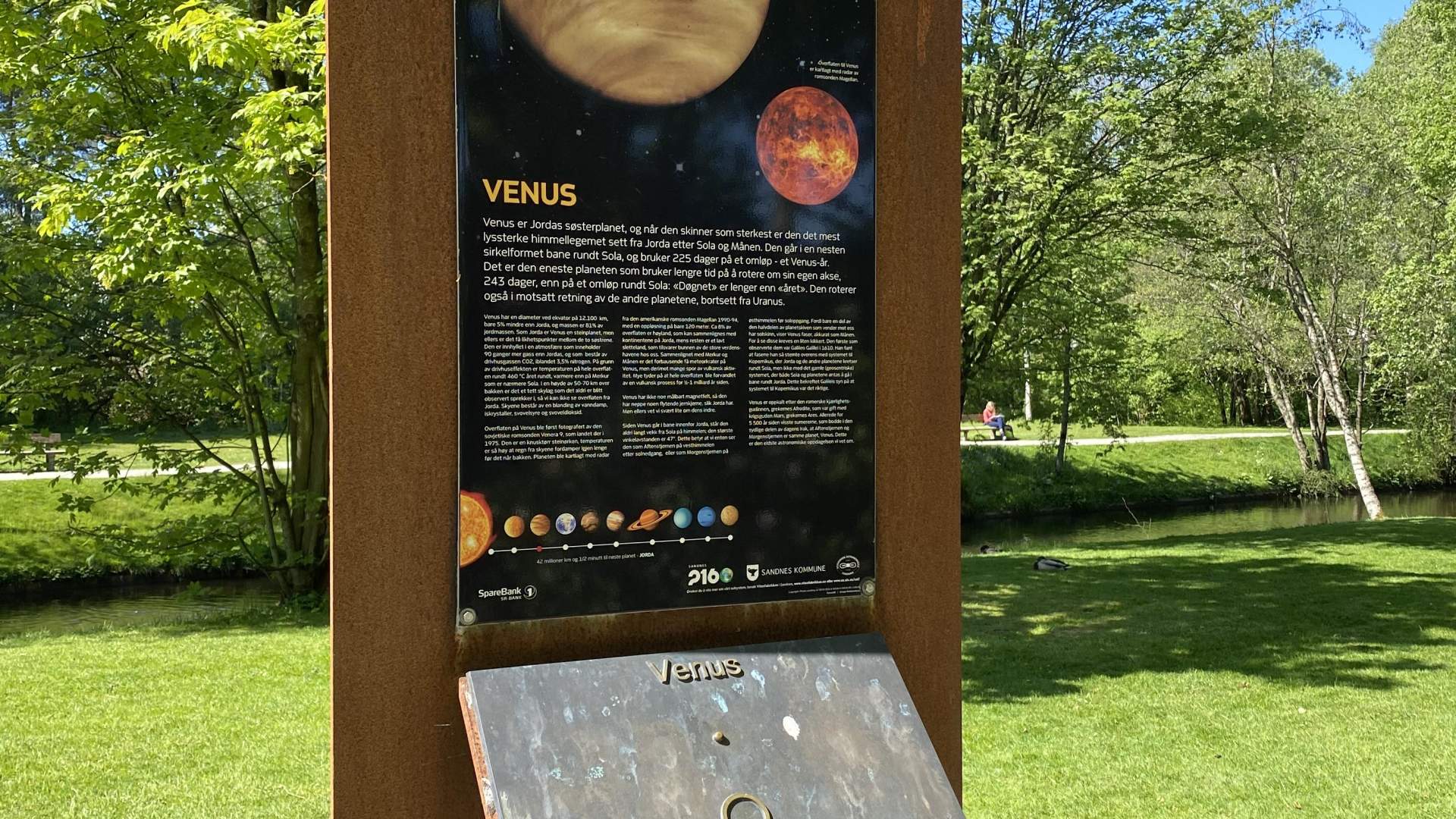 The planet trail at Sandvedparken