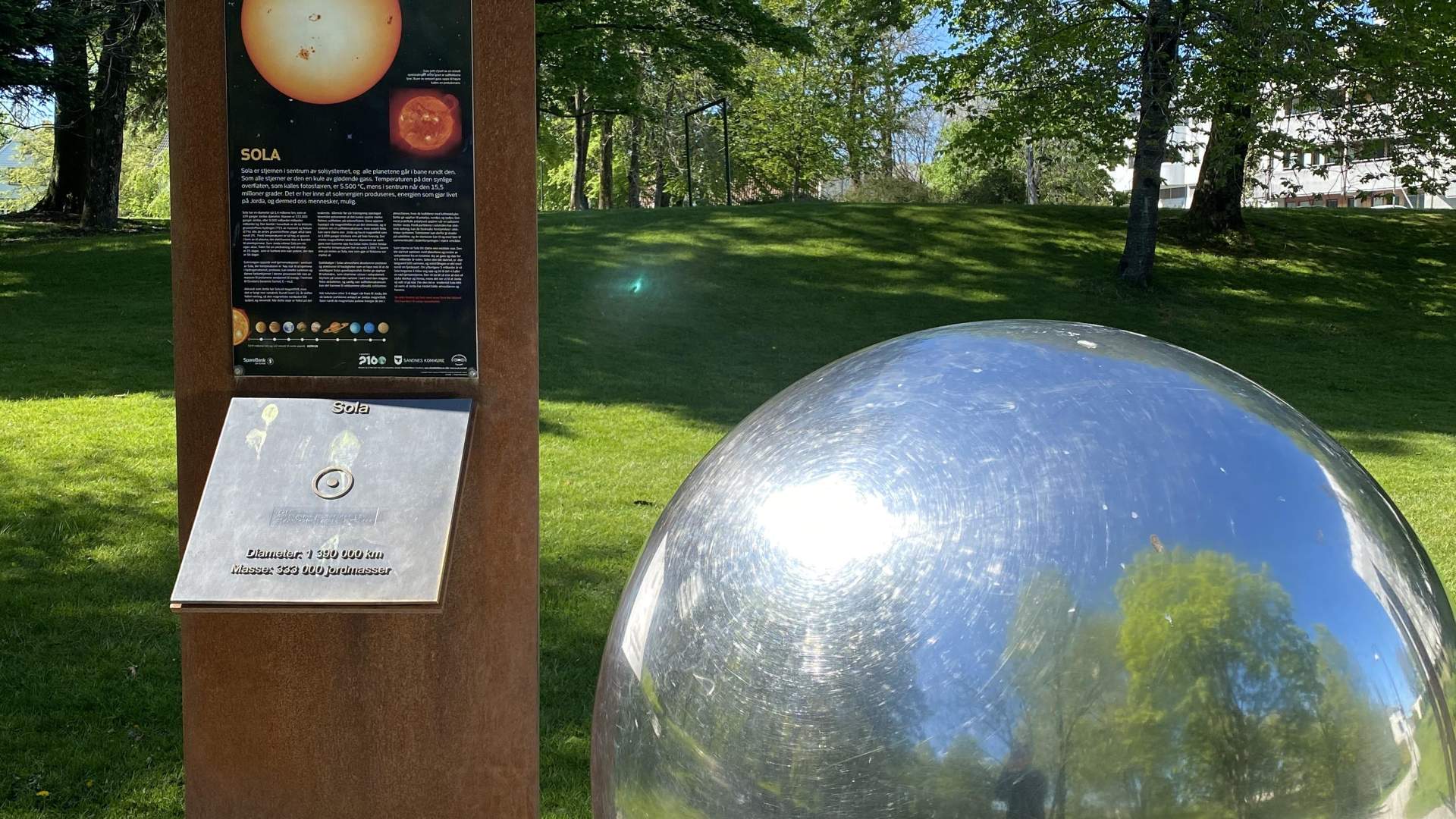 The planet trail at Sandvedparken