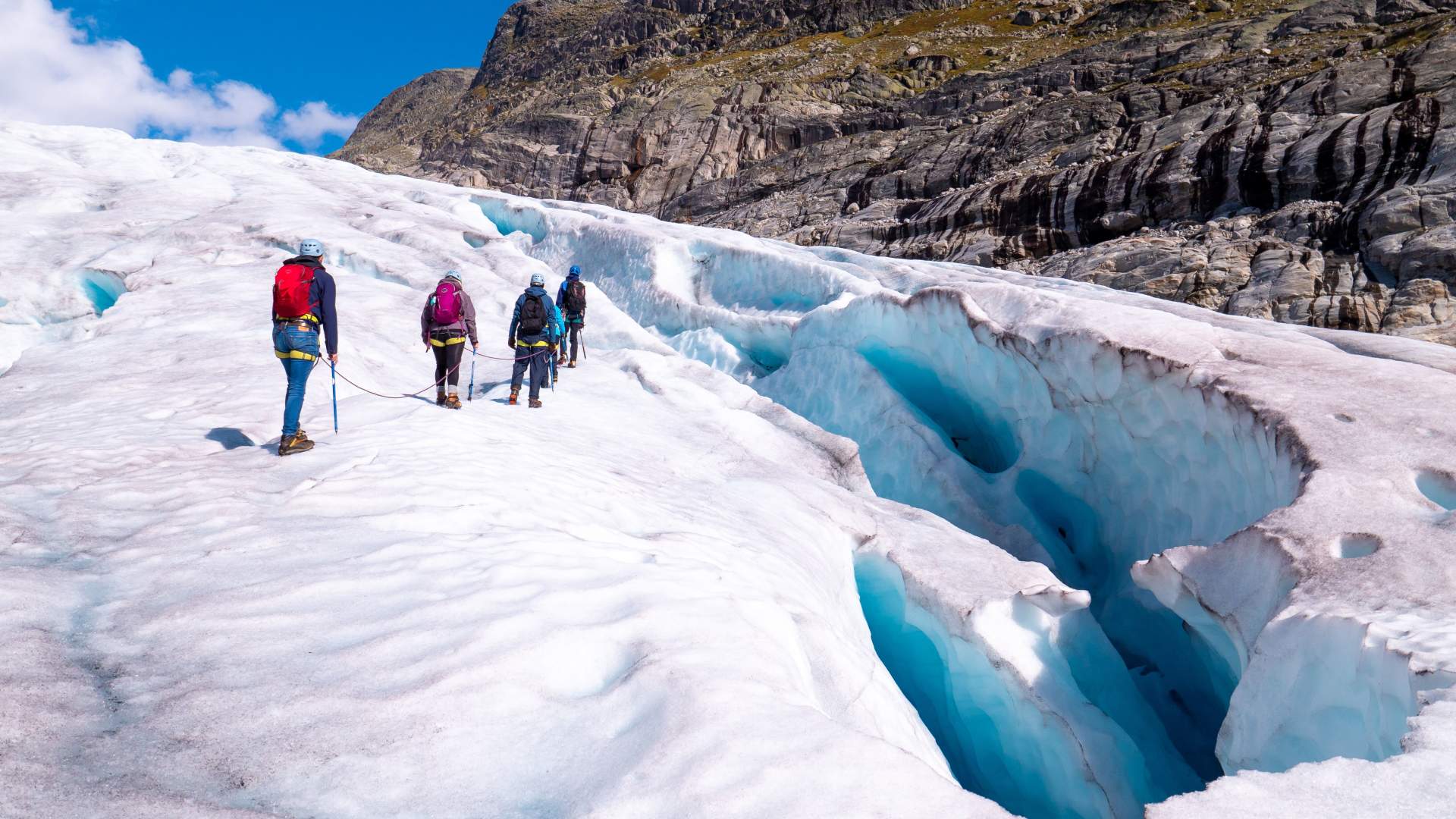 Brevandring på Haugabreen
