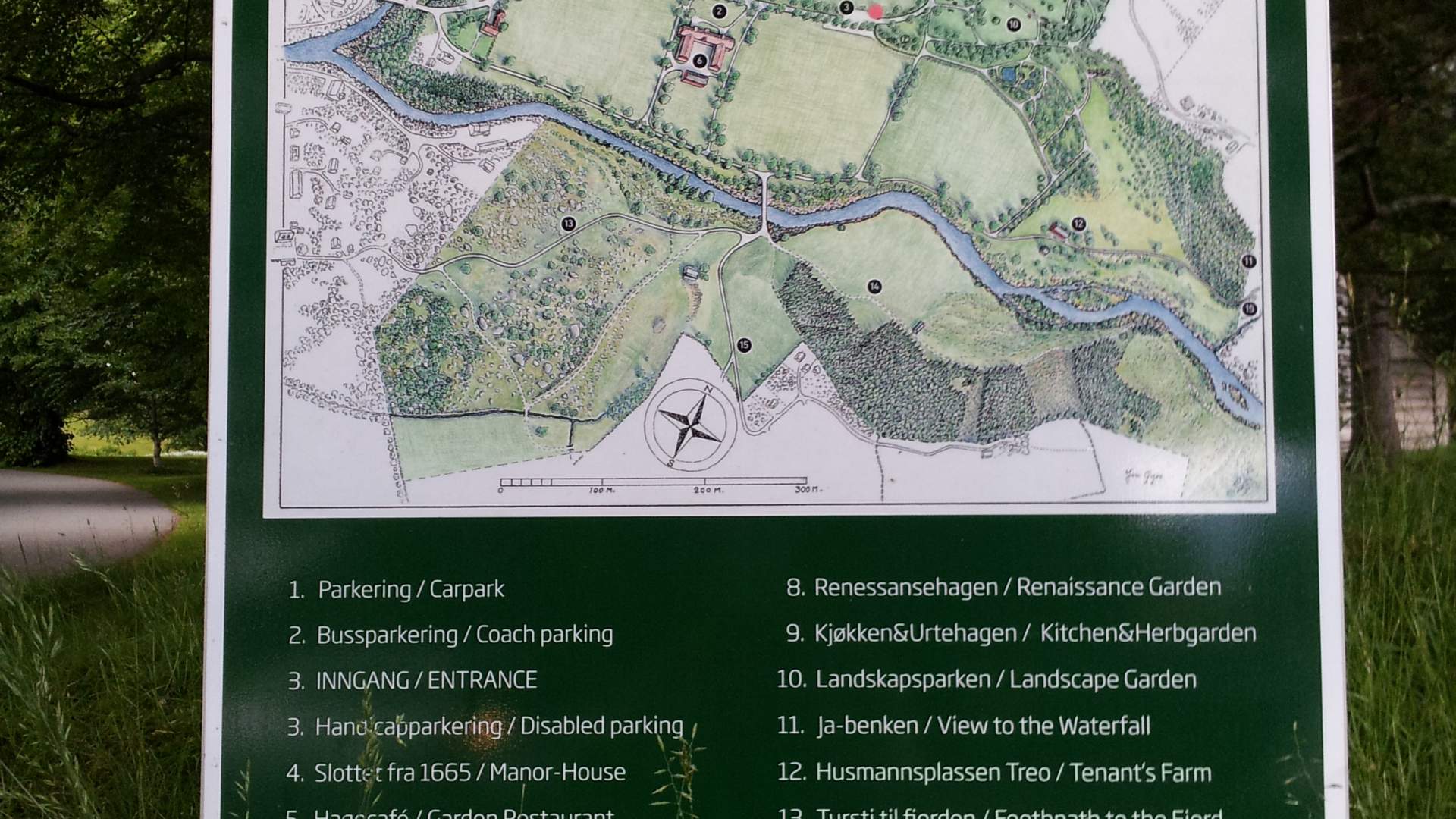 Kart over Baroniet Rosendal