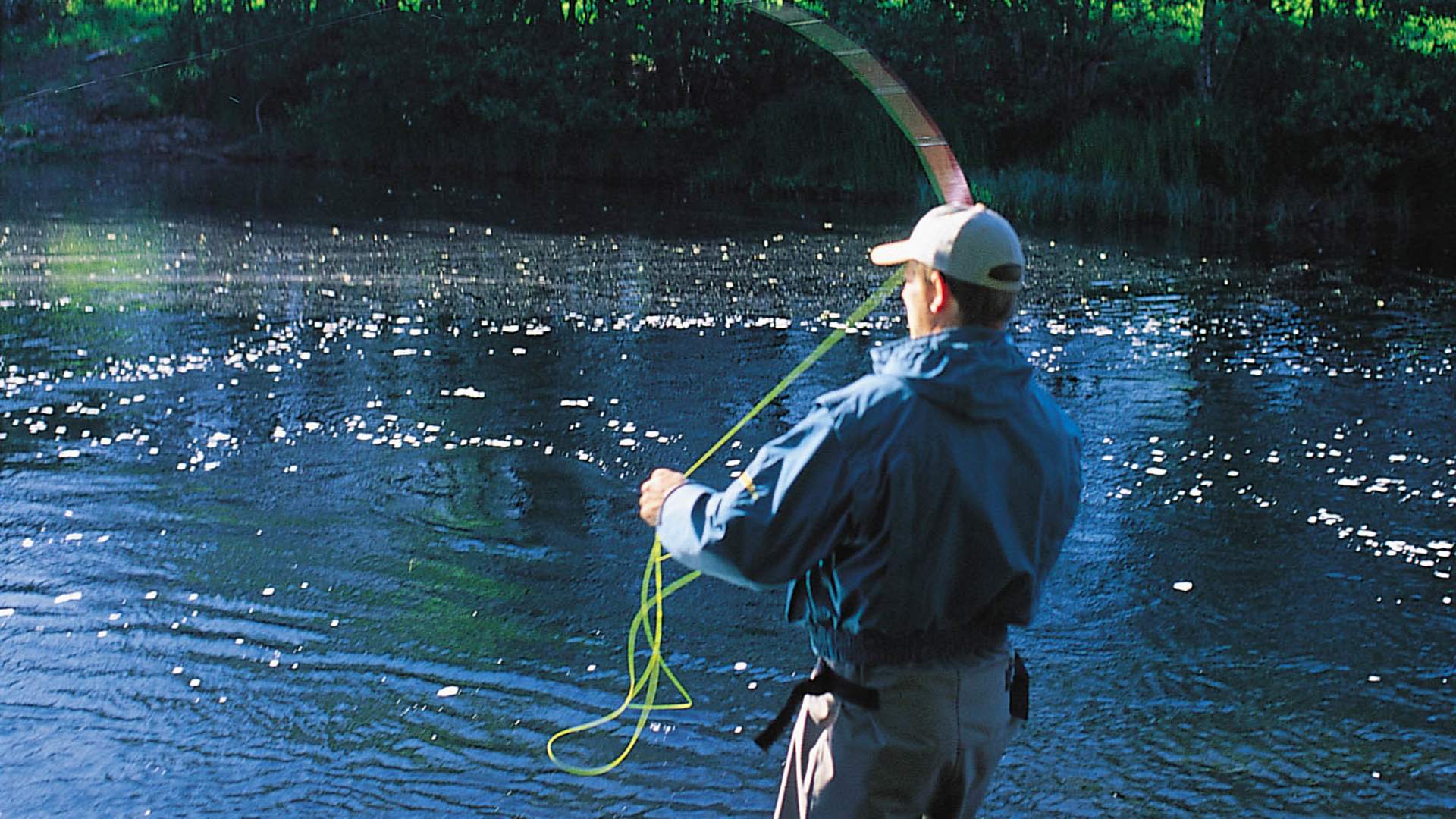 Lachsfischen am Fluss Soknaelva
