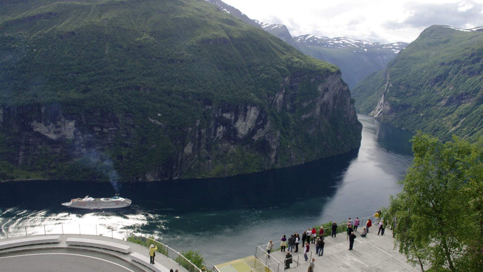 Panorama busfahrt ich Geiranger
