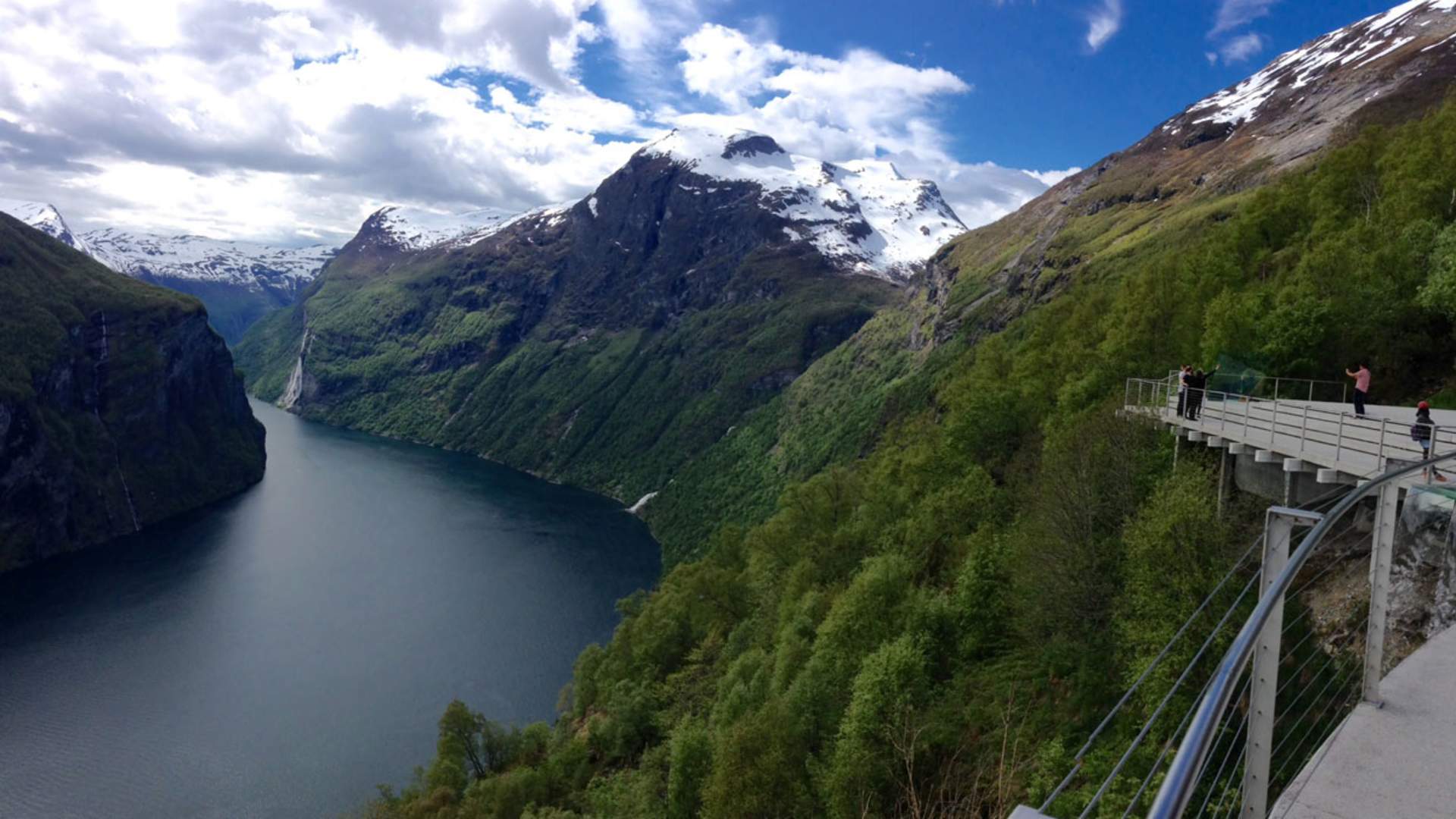 Panorama busfahrt ich Geiranger