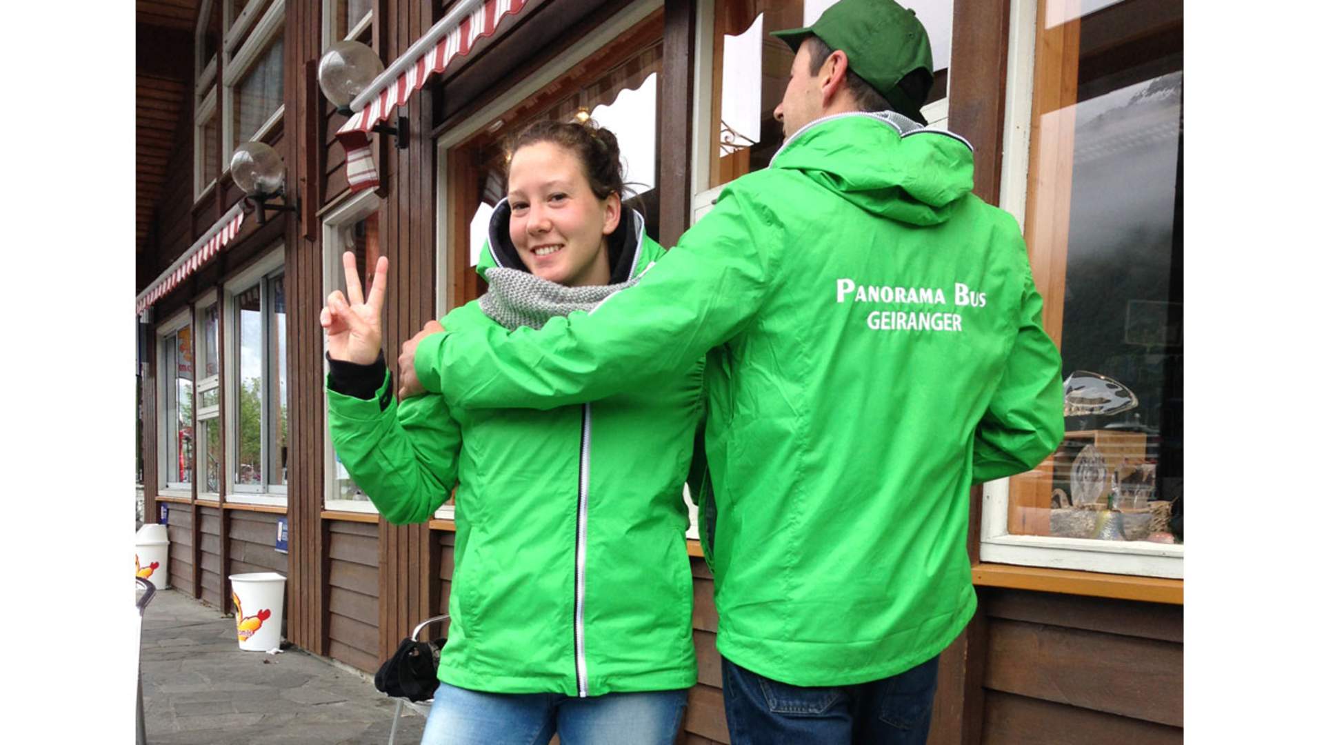 Panorama busfahrt ich Geiranger