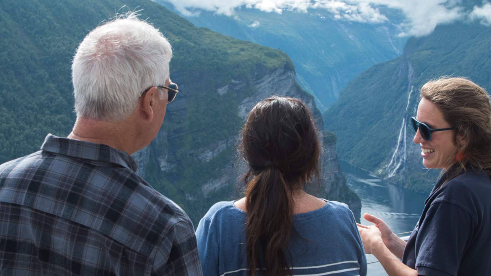 Panorama busfahrt ich Geiranger