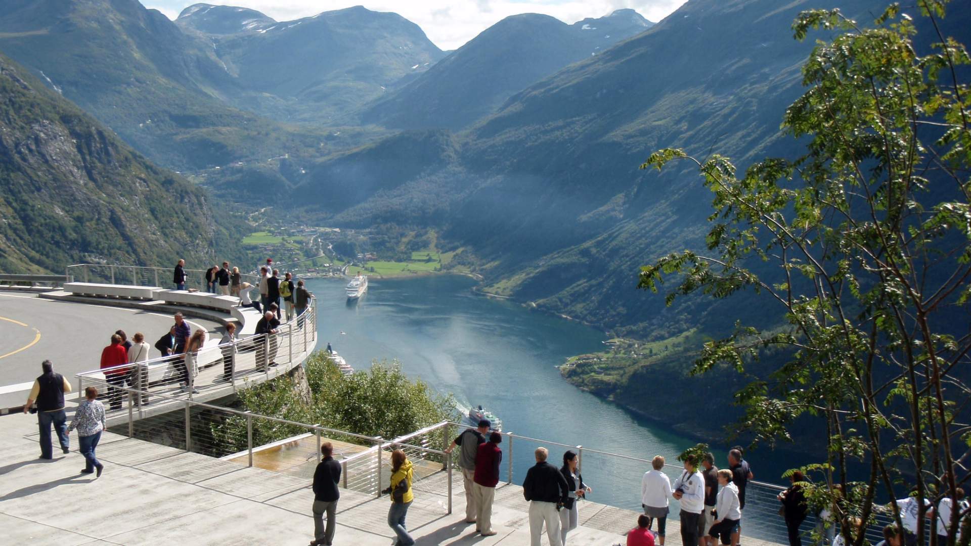 Panorama busfahrt ich Geiranger