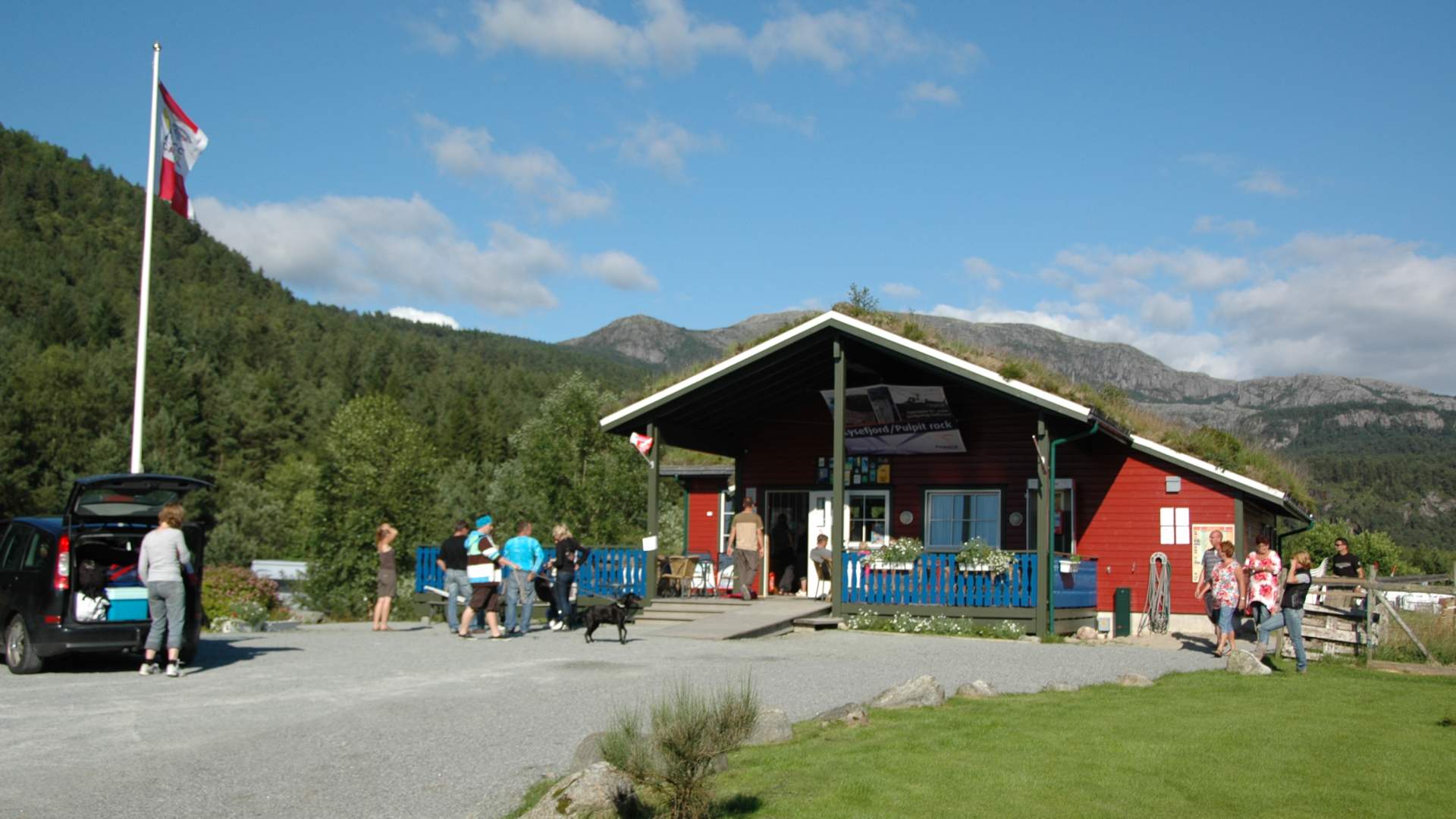 Preikestolen Camping nahe den Startpunkt der Wanderung zum Preikestolen