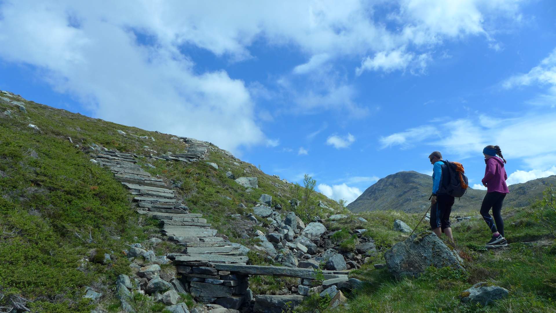 Bus to hike: Digergubben Midsund stairs
