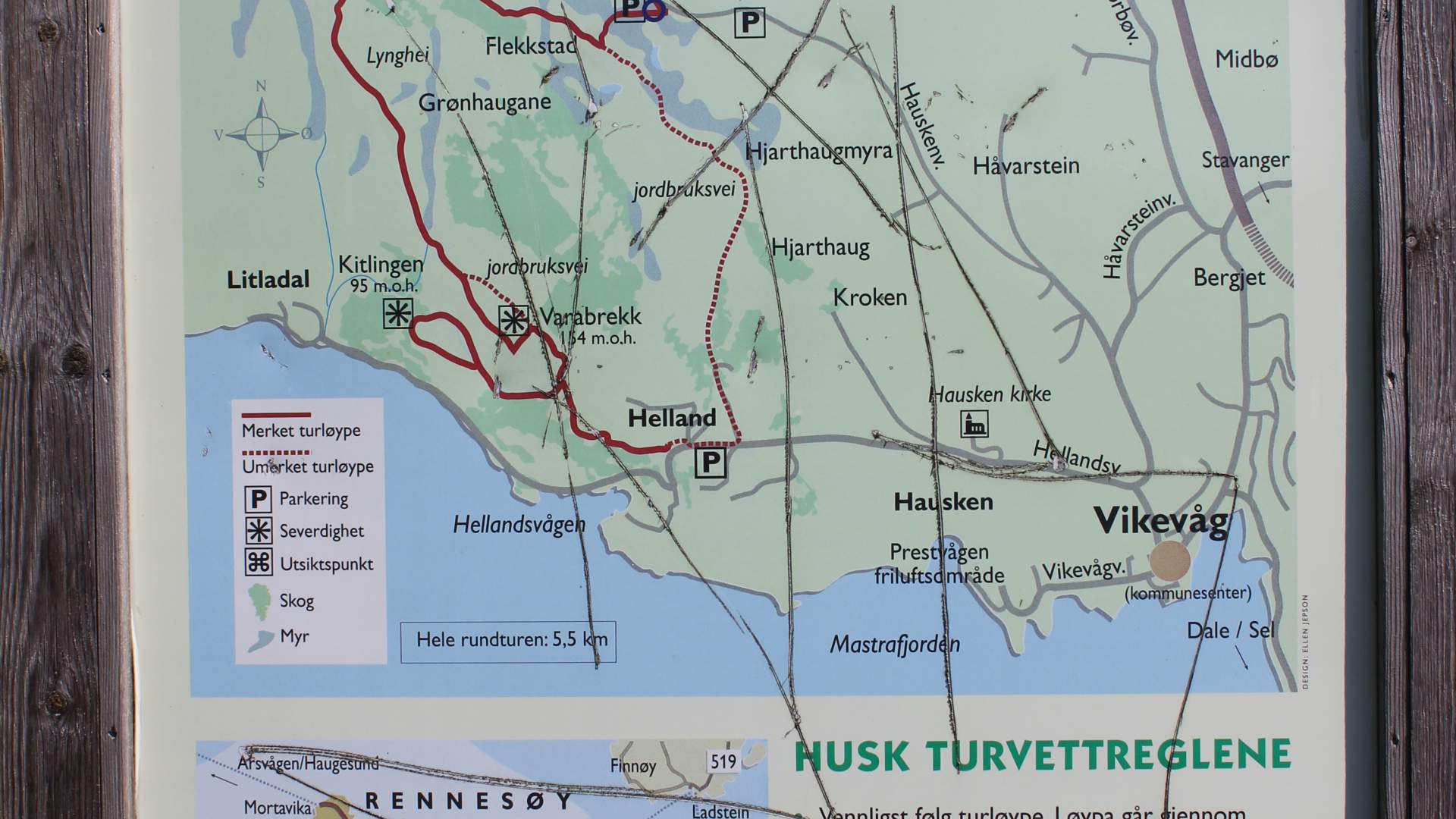 Rundtour Flekkstad - Helland auf Rennesøy