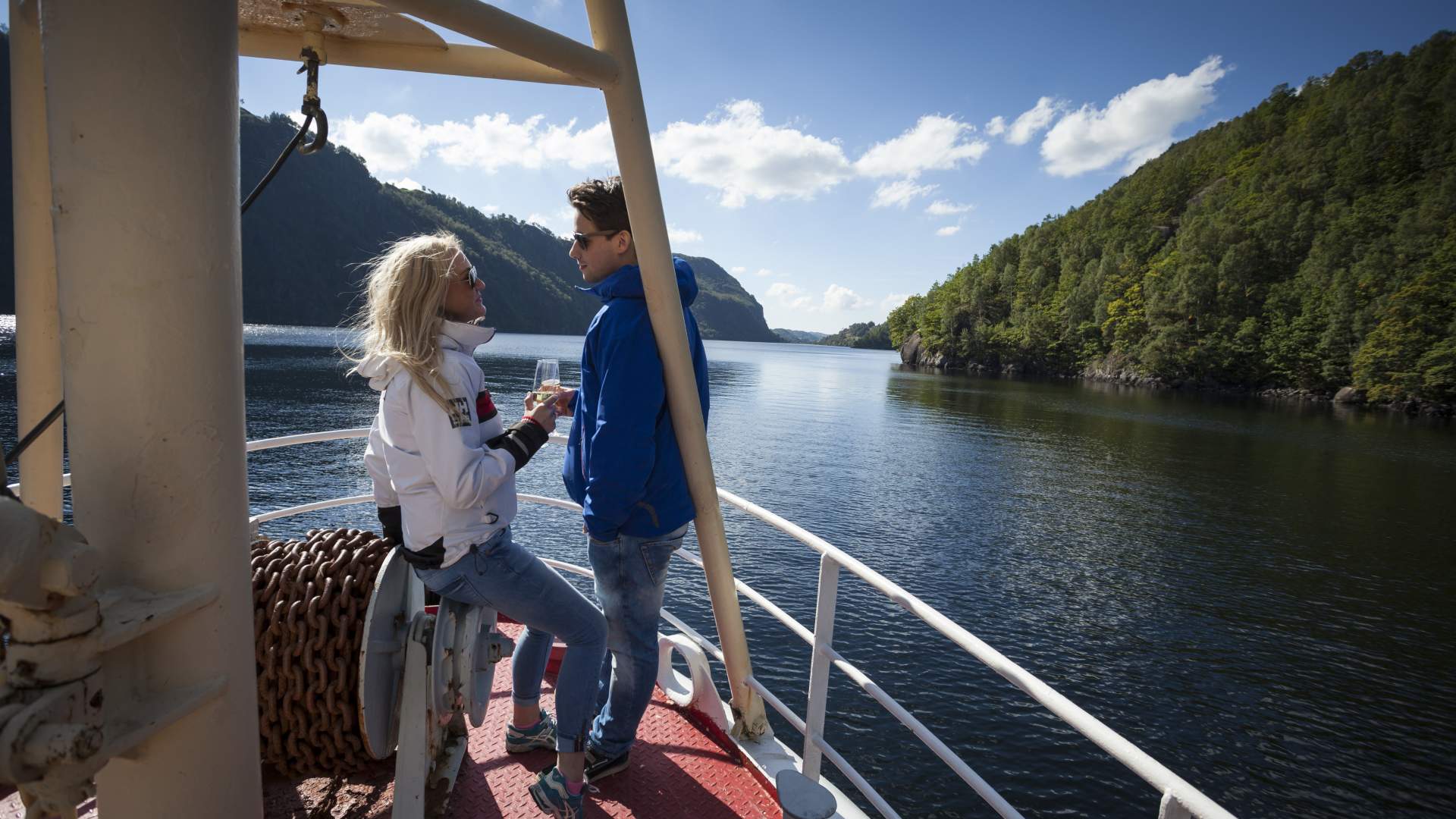 Bootsfahrt auf dem See Ørsdalsvatnet