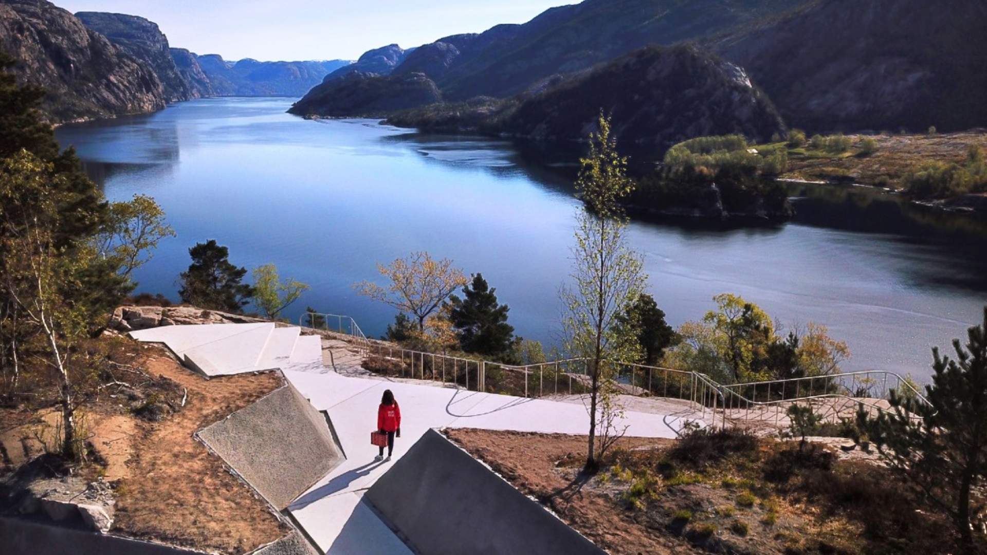 Der Aussichtspunkt in Høllesli am Lysefjord